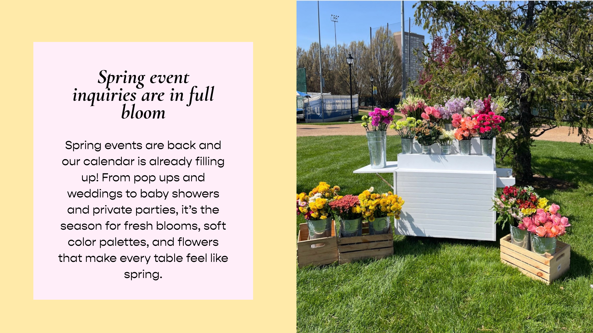 baby shower flowers, spring event flowers St. Louis, wedding flowers St. Louis pastel, spring shower flowers