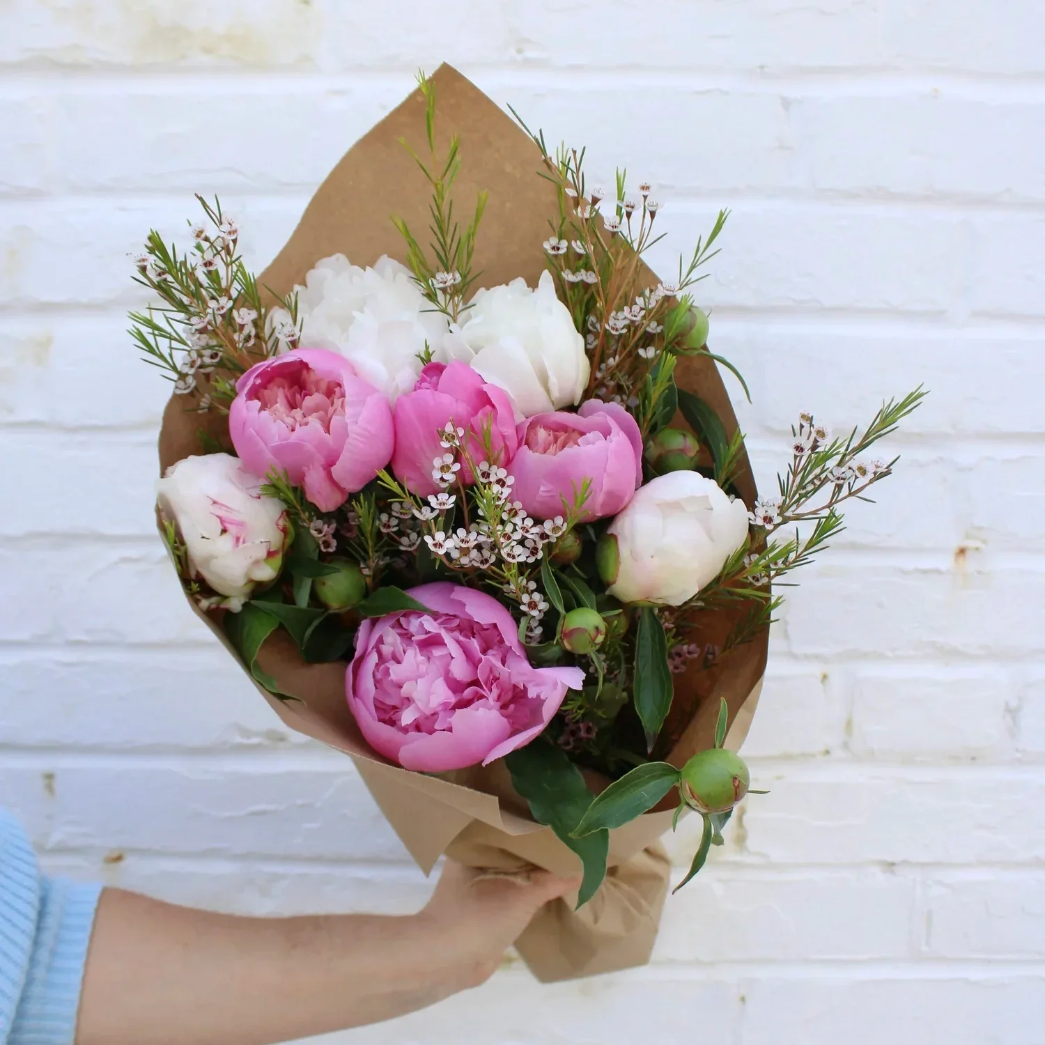 mothers day flowers, mothers day flowers near me, st louis mothers day flowers, st louis mothers day delivery, peony bouquet, peonies