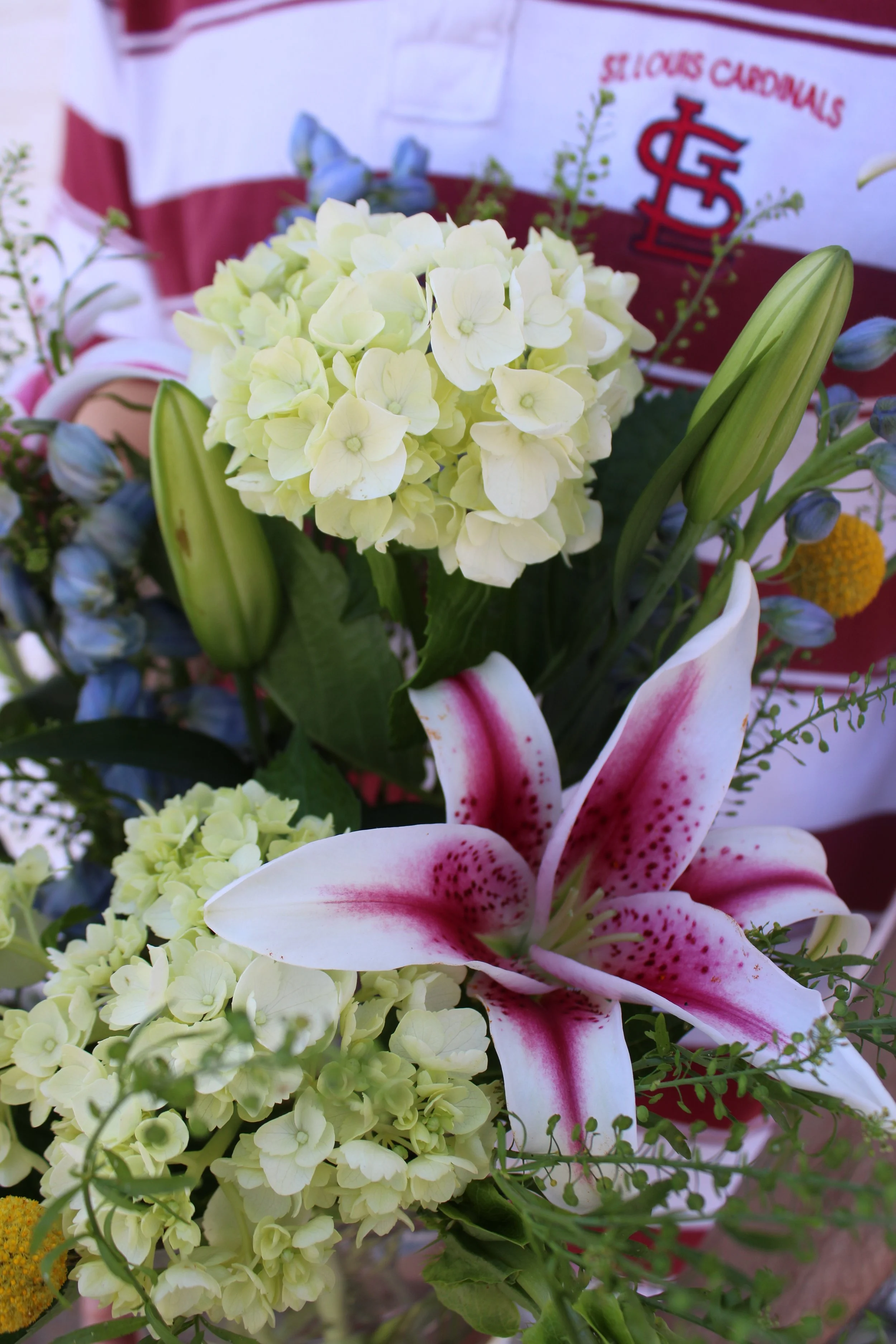 spring flower arrangement, lilies, fresh blooms, stl flowers
