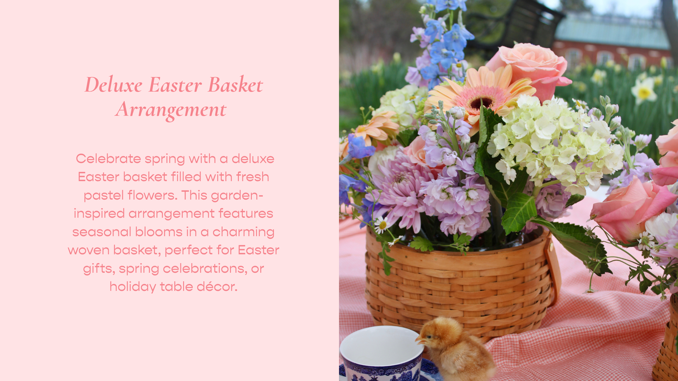 easter basket, flower easter basket, spring flowers, easter flowers