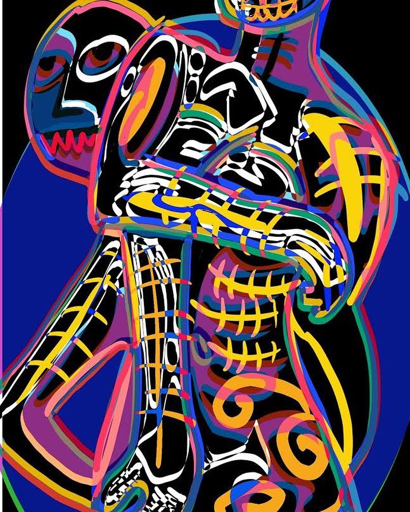 Breaking Igor.  11&rdquo; x 17&rdquo; #art #artist #art #illustration #illustrator #procreate #procreateart #pridemonth #colorful #boston #bostonartist #bostonart #models #dankmemes #procreateart #procreatedrawing #digitalpainting #blue #yellow #mode