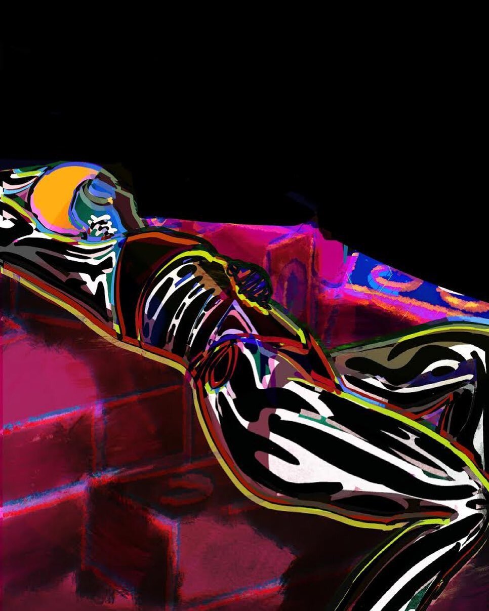 Bathing in Space. #art #illustrator #illustration #procreate #procreateart #artist #artistsoninstagram #colorful #artistsoninstagram #surrealism #sureal #contemporaryart #model #fashion #illustrationart #digital #digitalart #digitalpainting #painting