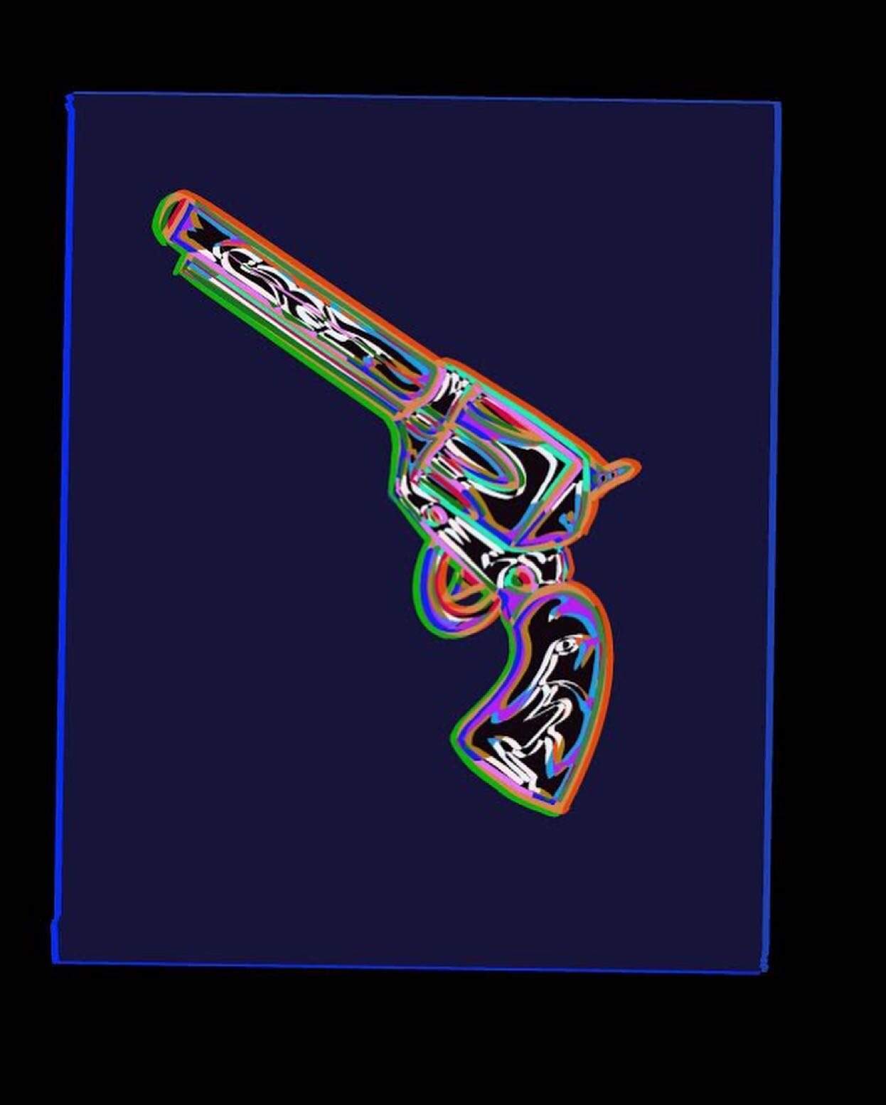 Revolver Study. #art #illustration #illustrator #art #color #surrealism #surreal #gun #artistsoninstagram #coloful #digitalart #digital #digitalillustration #procreate #procreateartist #tattoo #vibrant #blue #boston #bostonart #artist #artwork #paint
