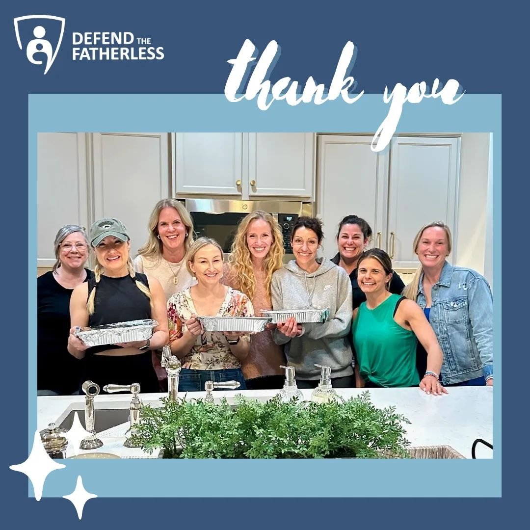 Thank you Julie Sander for choosing to ring in your birthday by making meals for Defend the Fatherless with your beautiful group of friends. What a fun idea!! We know these meals will bless the families.