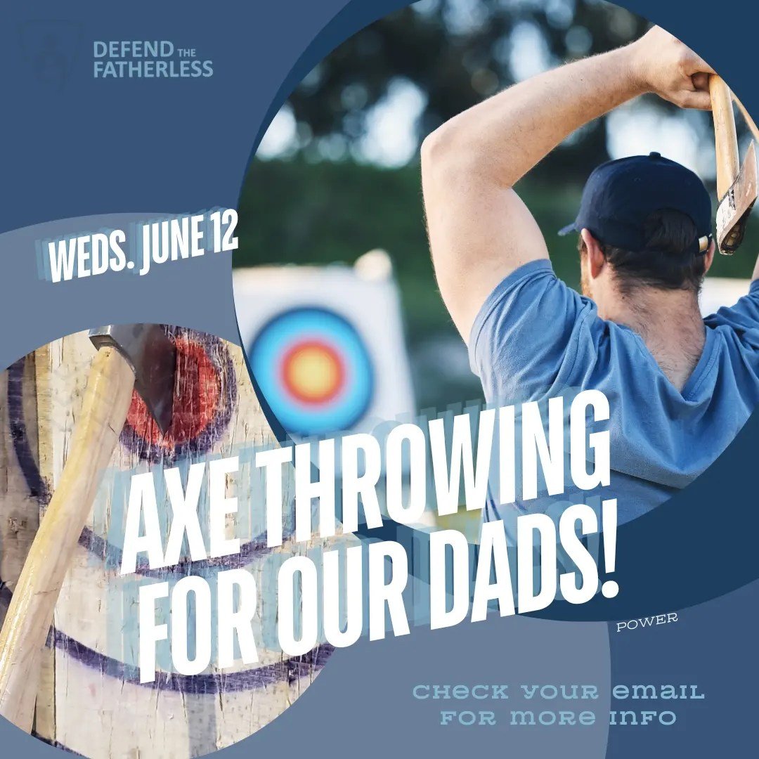 Calling all foster, adoptive and kinship dads! Come show case your lumber jack skills while bonding over shared experiences and friendly competition.&nbsp;Check your emails&nbsp;for all the details for this dad's night out event in June, it's going t