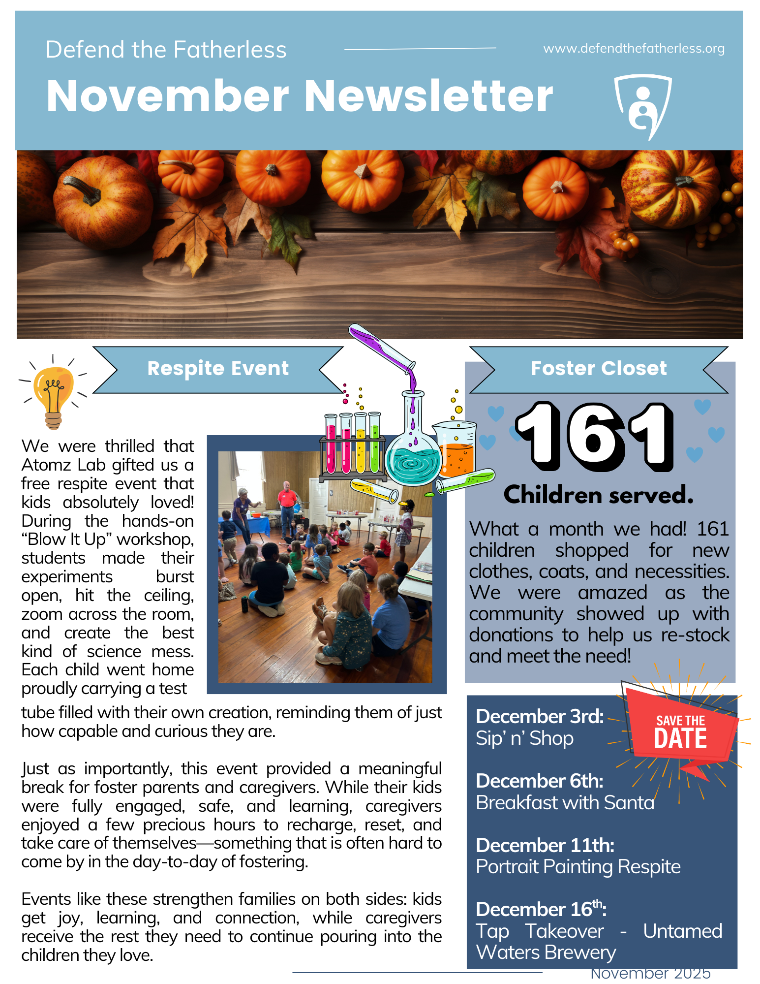 NOVEMBER 2025 NEWSLETTER
