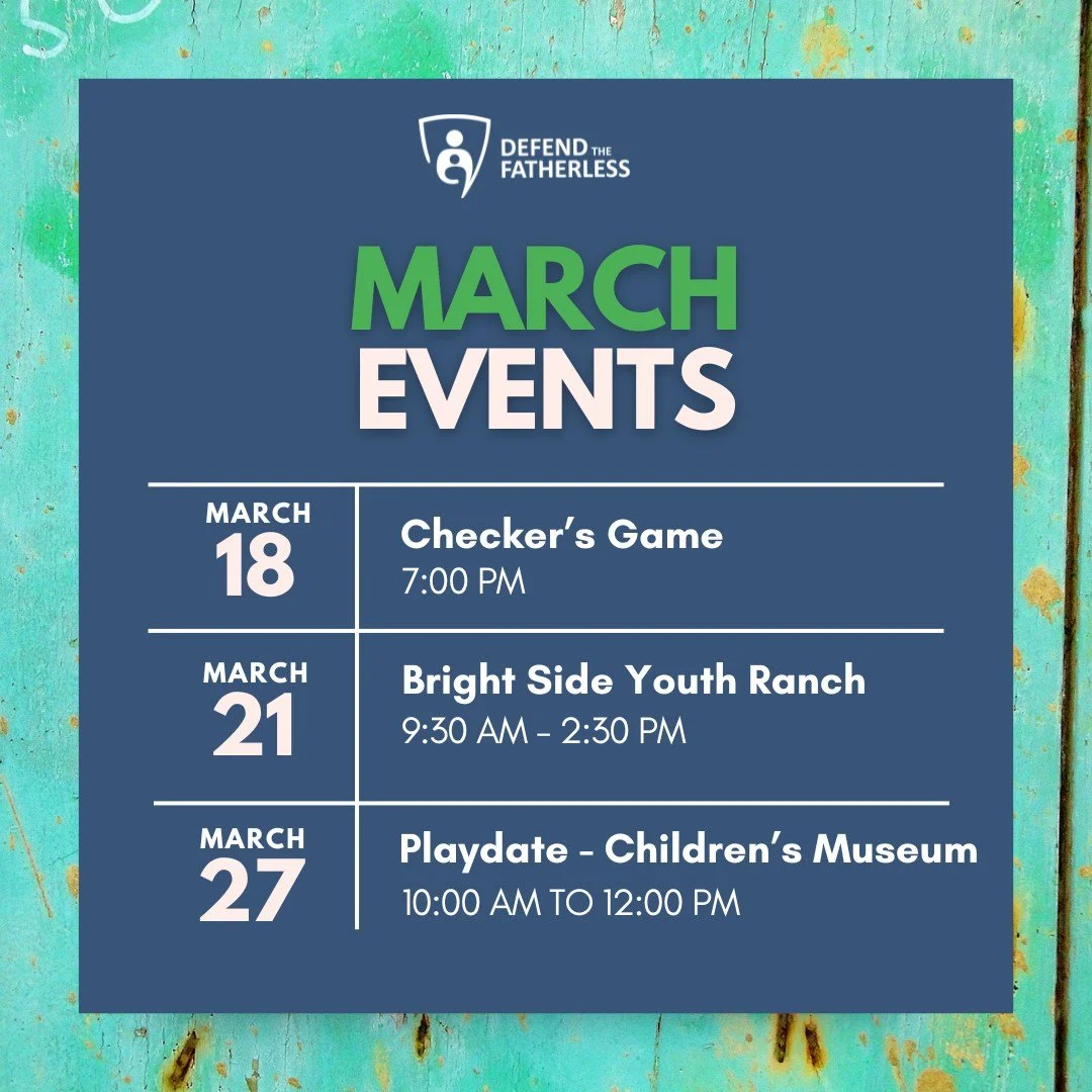 Defend families, don't miss what we have going on this month! Check the website for upcoming activities!