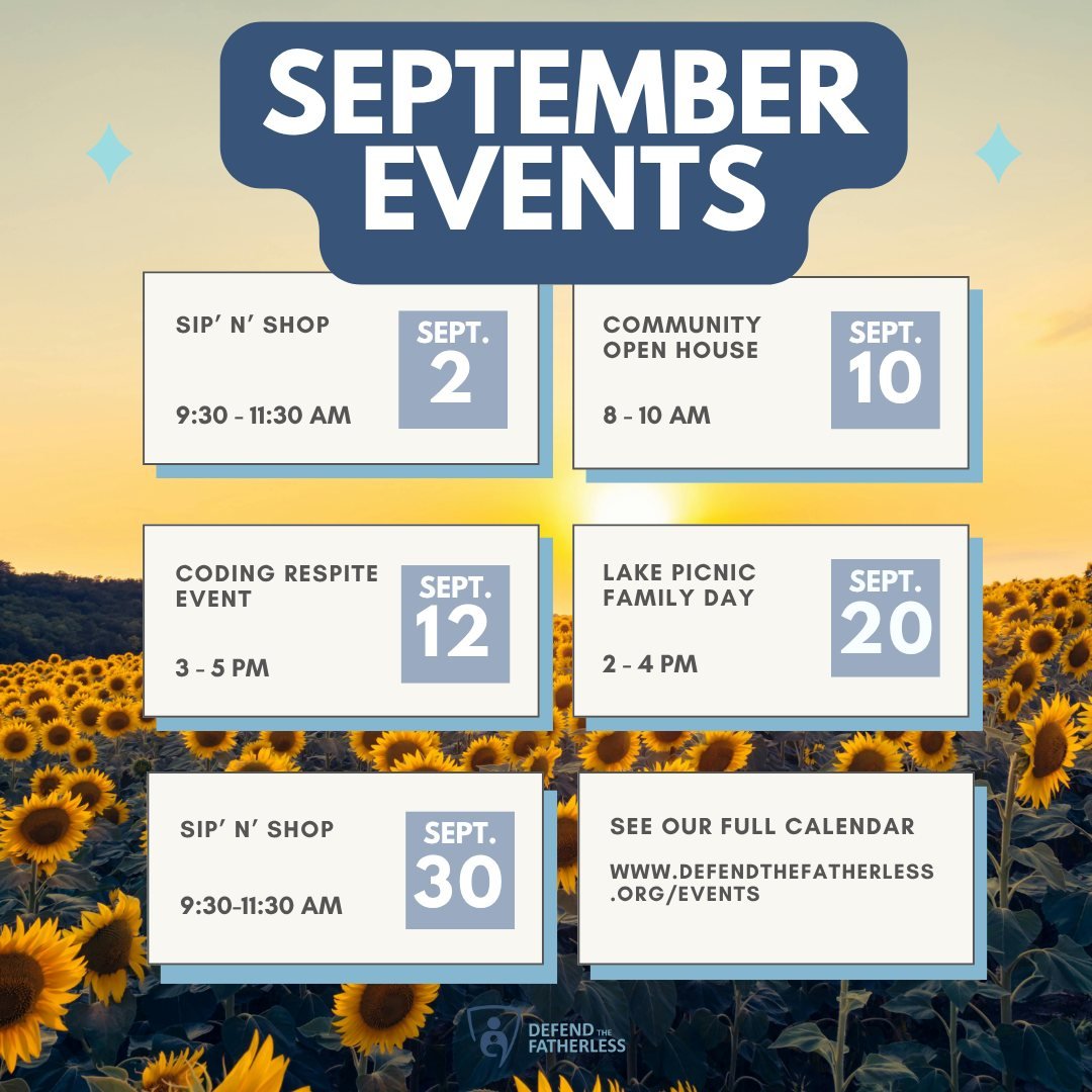 Defend families, check out the events coming your way in September!
