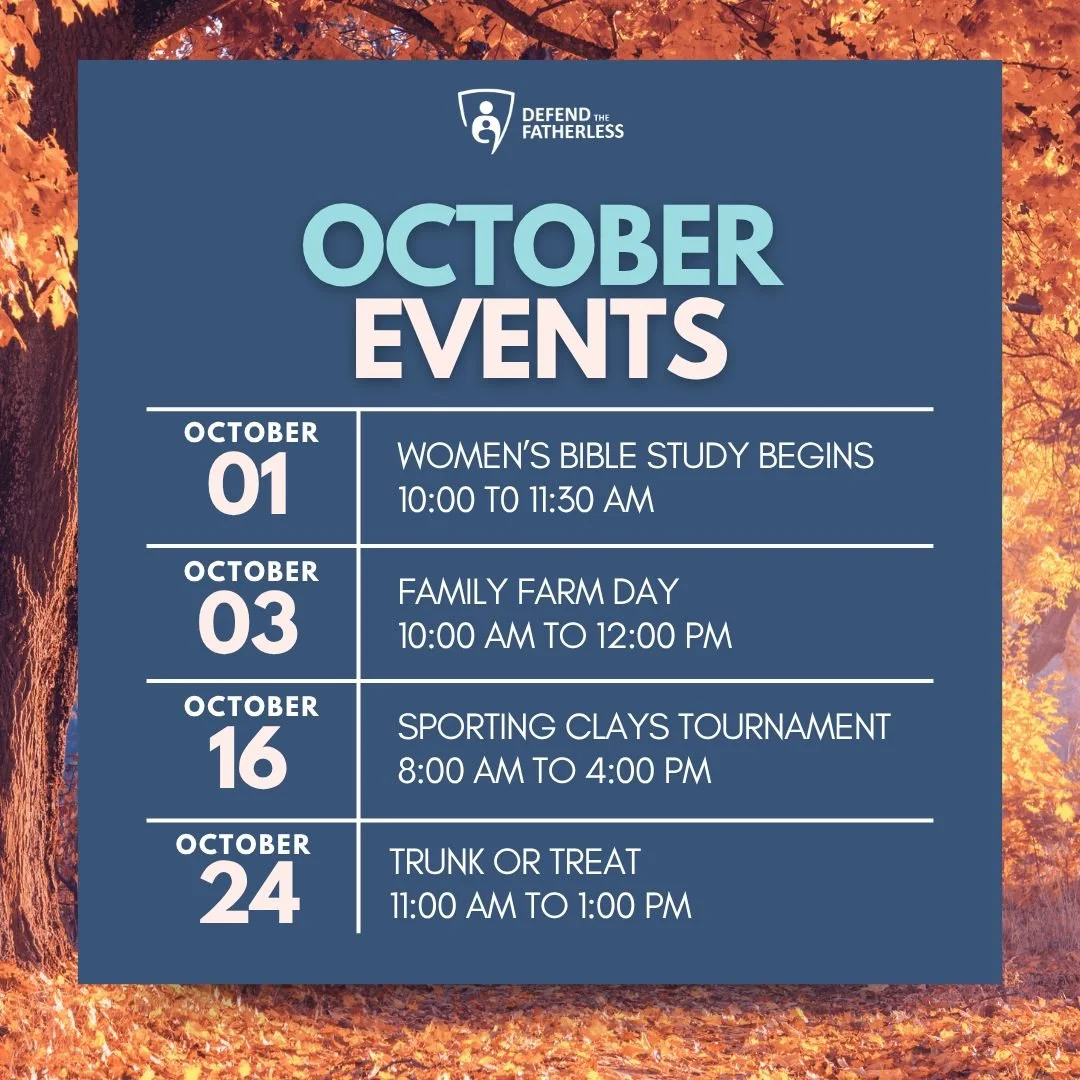 Defend Families, October events comin' atcha! 🎃🍂🍁