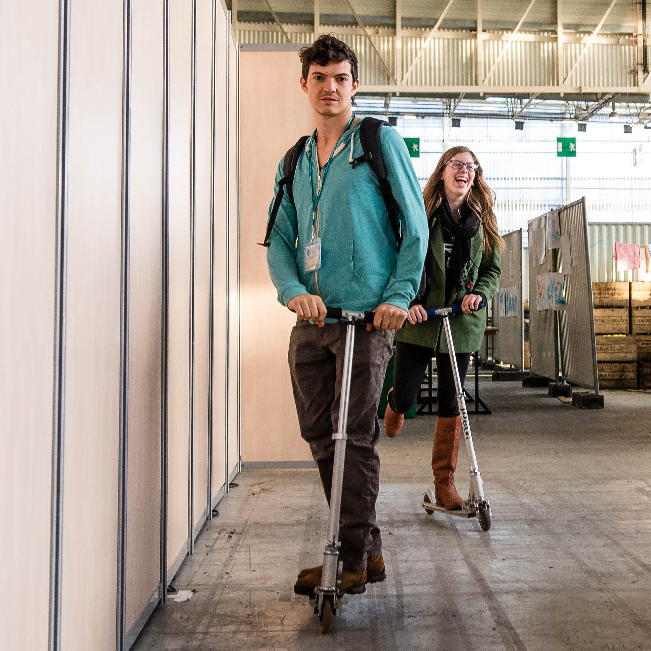 More COY Joy - riding scooters through the conference space :)