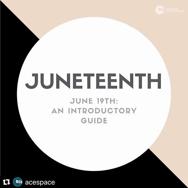 Happy #juneteenth! Put some $$$ towards Black communities today! Read Black authors! Celebrate by ordering from Black owned restaurants! White folks- keep learning, keep having the conversations, keep showing up. 
From @acespace ・・・
Juneteenth is a week away ✊🏽✊🏾✊🏿
Juneteenth started in Texas in 1865 when 250,000 enslaved people were liberated. Juneteenth today celebrates African-American freedom and achievement, while encouraging continuous self-development and respect for all cultures.
.
.
.
.
.
#climateeducation #climatechange #activist #activism #riseup #savetheearth #environment #youthleaders #climate #earth #globalwarming #takeaction #geteducated #climatemarch #environment #acespace #climatechangers #climateresistance #stompoutdoubt #ourclimateourfuture #fellowship #youth #activist #activism #climatestrike #media #voting #vote2020 #vote #climatejustice #blackjoy #blackjoyresistence #juneteenth