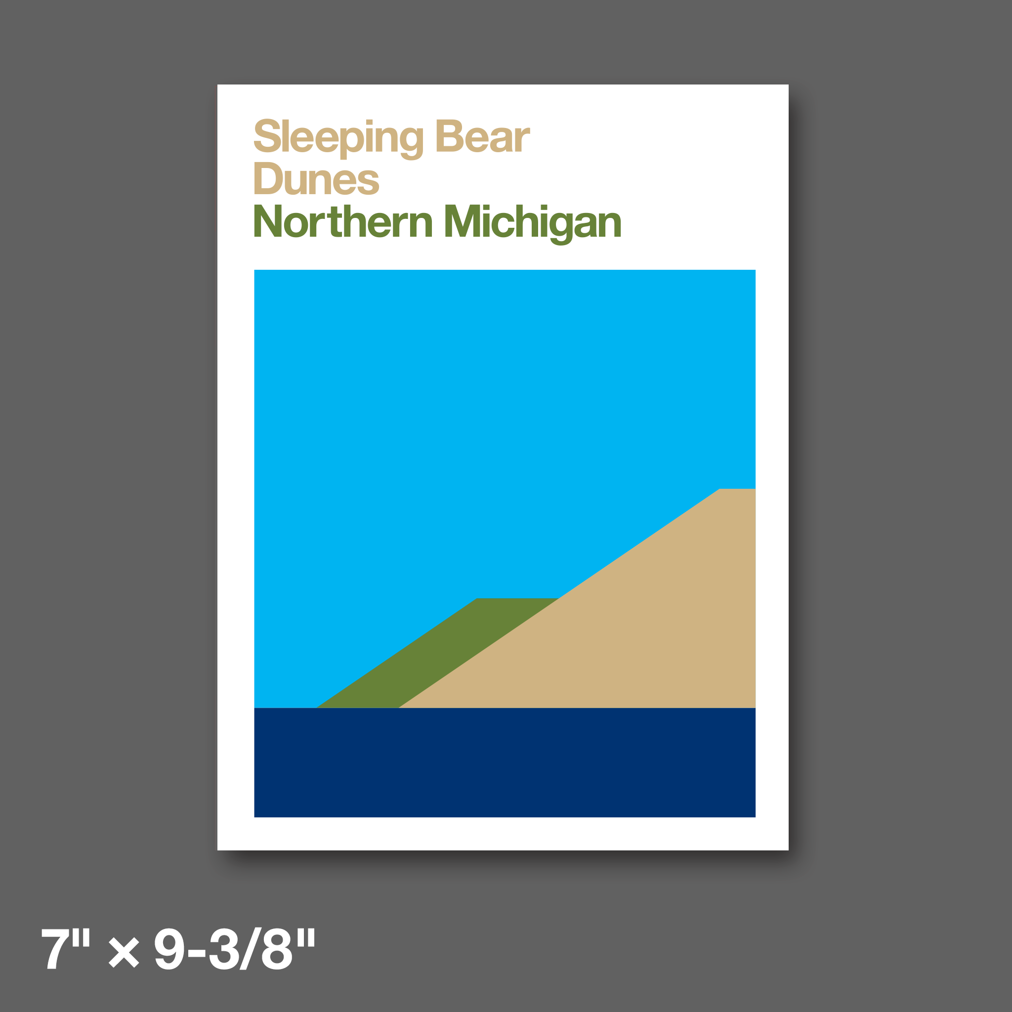 DDC-190 “Sleeping Bear Dunes” Mini Print - 7" × 9-3/8"