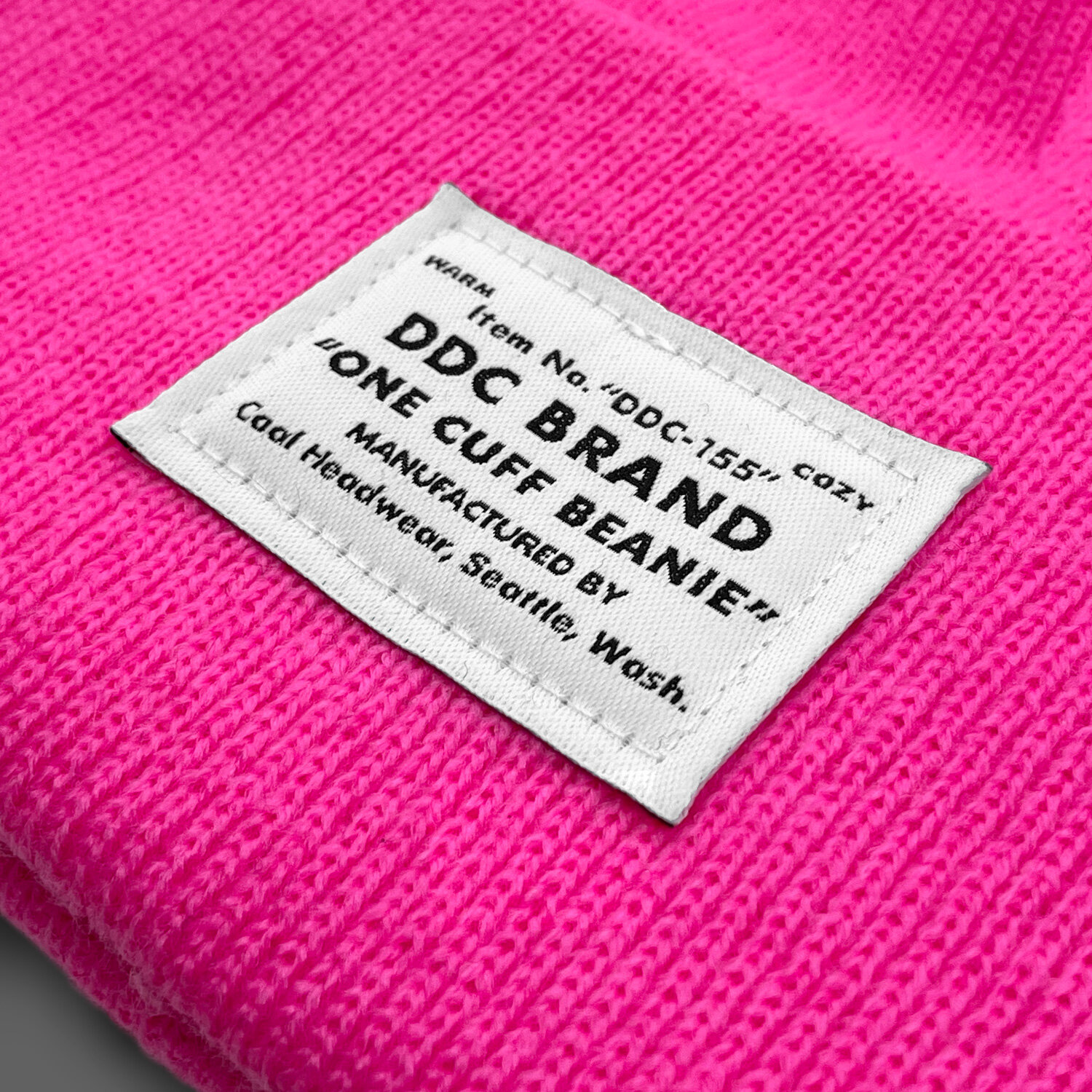 DDC-155 “One Cuff Beanie - Hot, Hot Pink” — Draplin Design 