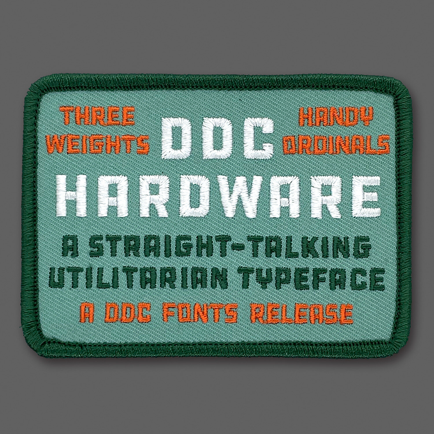 DDC-149 “DDC-Hardware - Industrial Green” Souvenir Patch
