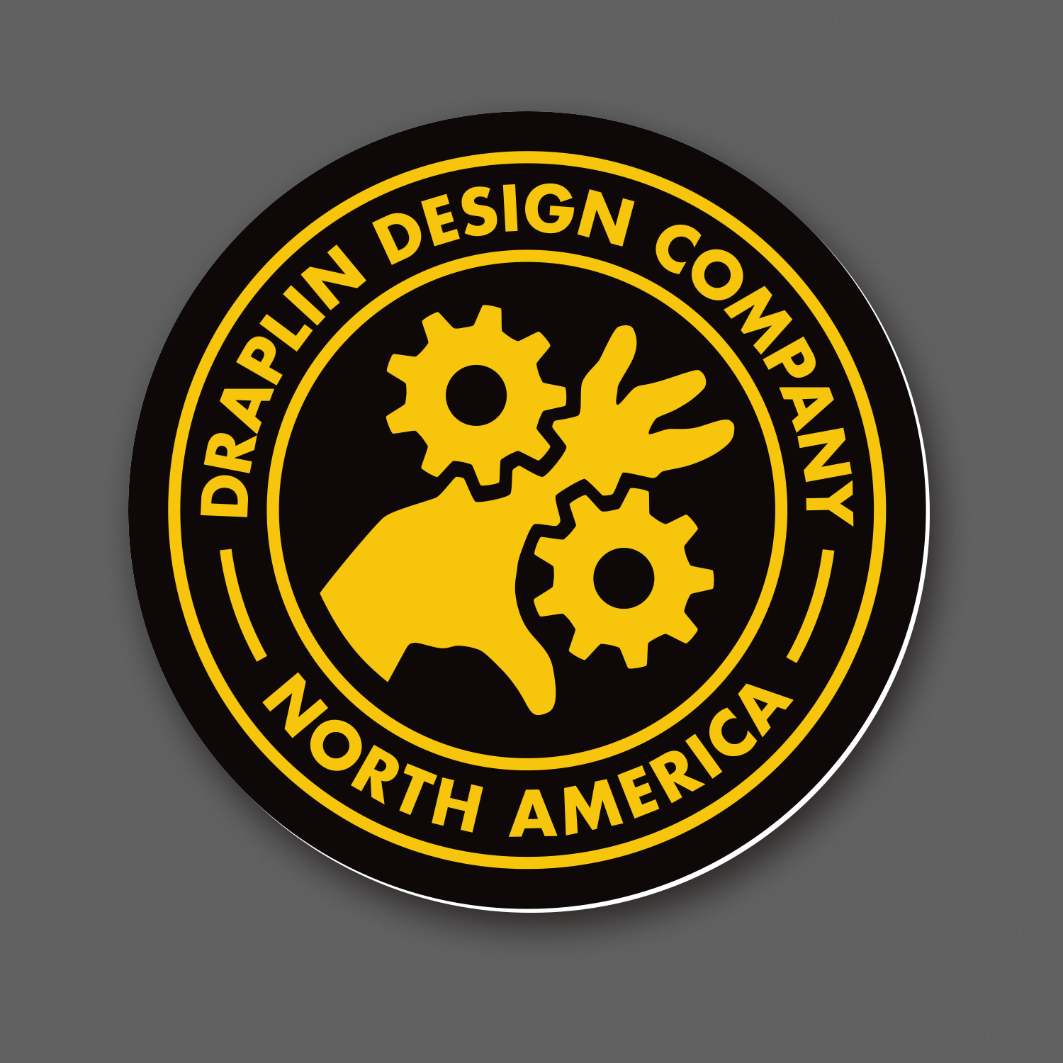 DDC-013 “DDC Hand-In-Gears - Black/Yellow” Decal