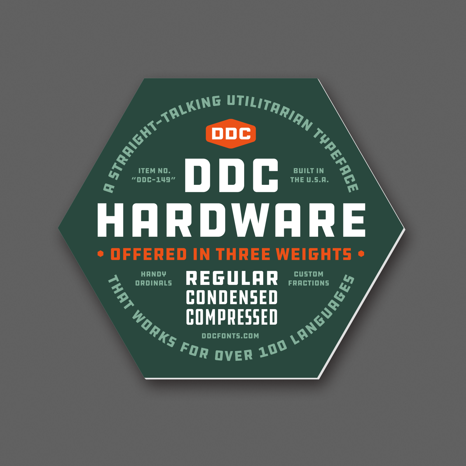 DDC-149 “DDC Hardware - Deep Green Hexagon” Decal
