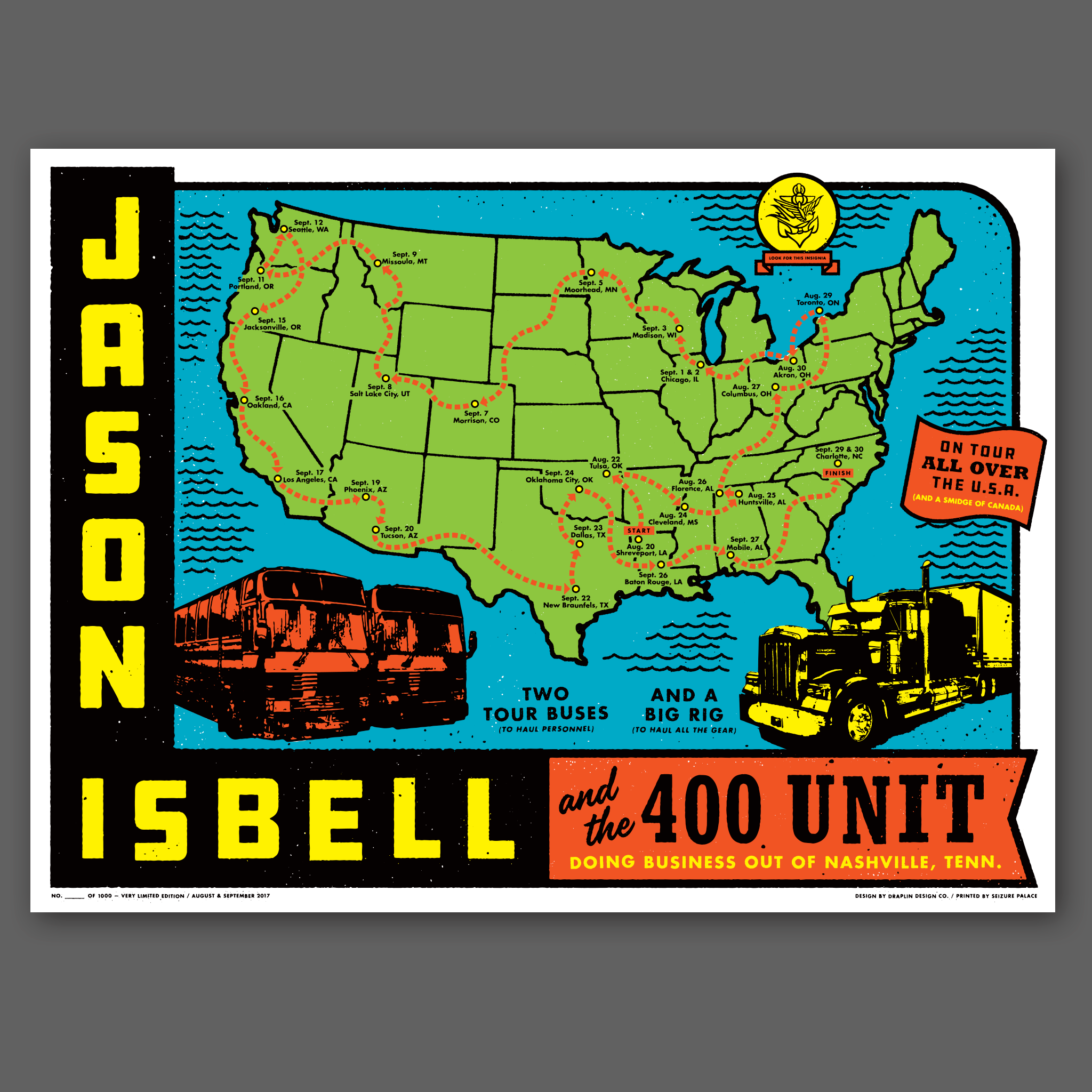 DDC-057 “Jason Isbell, Aug & Sept, 2017” Poster