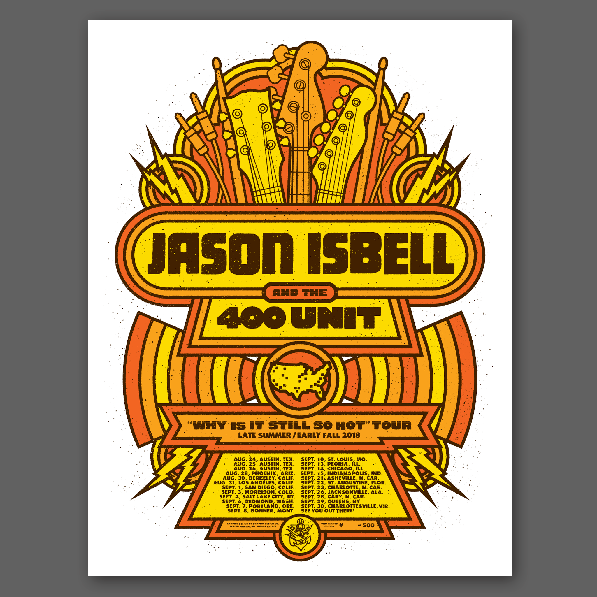 DDC-057 “Jason Isbell, Aug & Sept, 2018” Poster