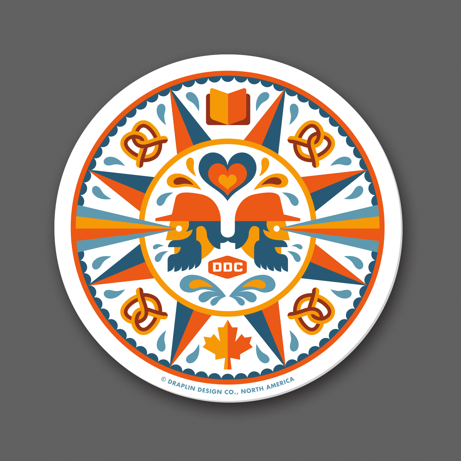 DDC-093 “Pretzel Hex - Blue/Orange” Decal