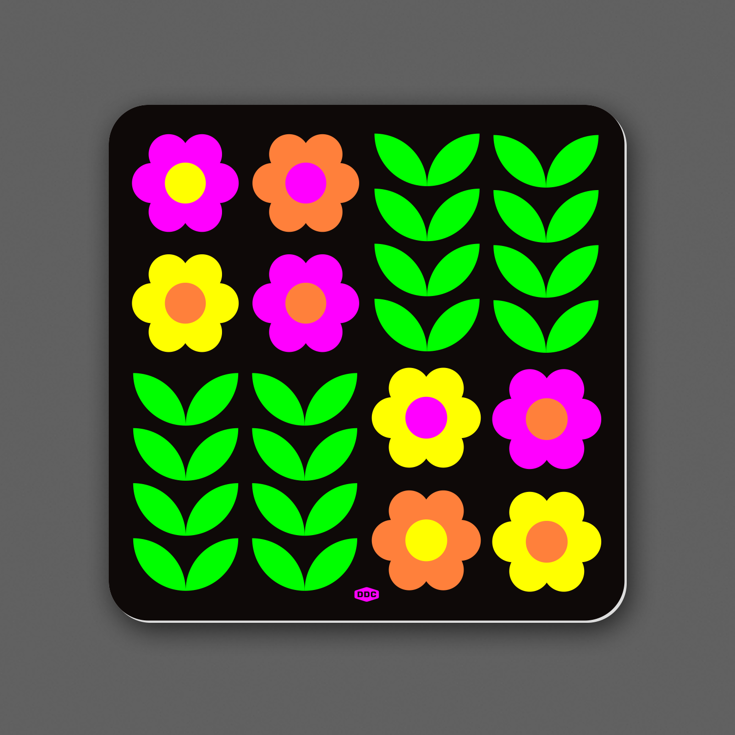 DDC-332 “Fluorescent Flowers” Poster