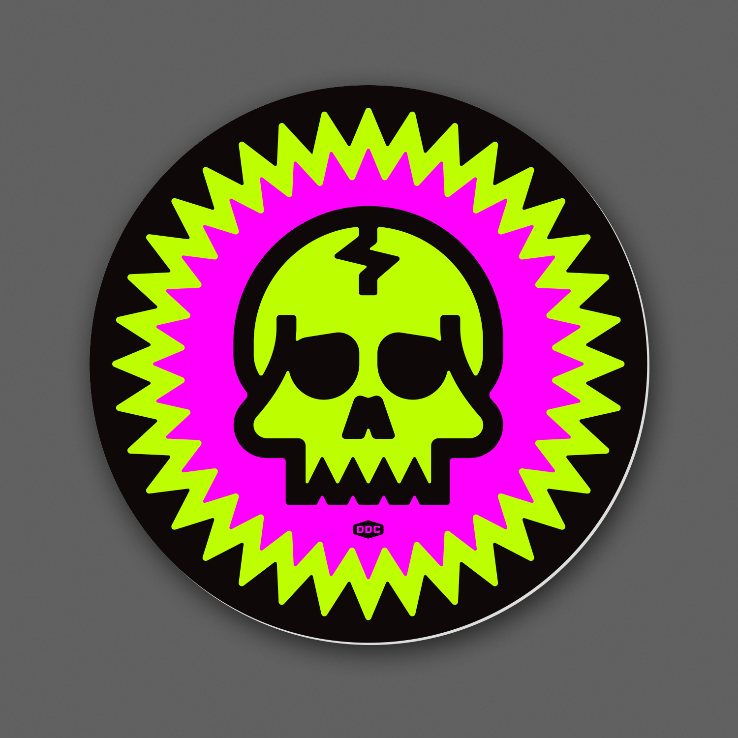 DDC-290 “Skull - Black/Acid Green/Fluor Pink” Decal