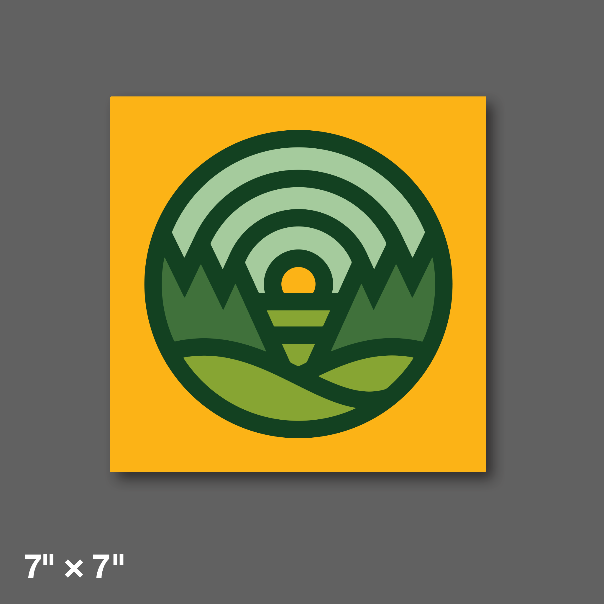 DDC-156 “Wilds - Yellow” Mini Print - 7" × 7"