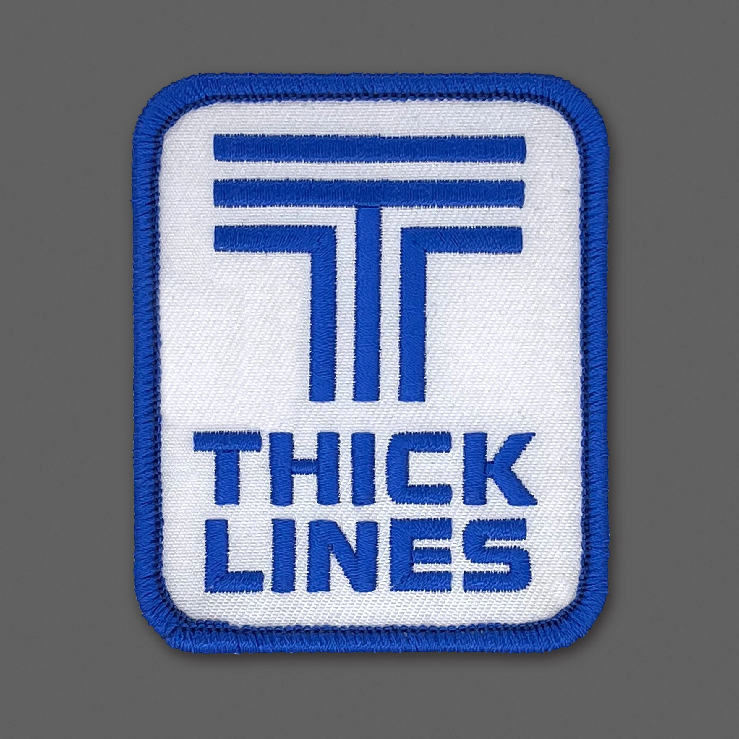 DDC-292 “Thick Lines” White/Blue Souvenir Patch