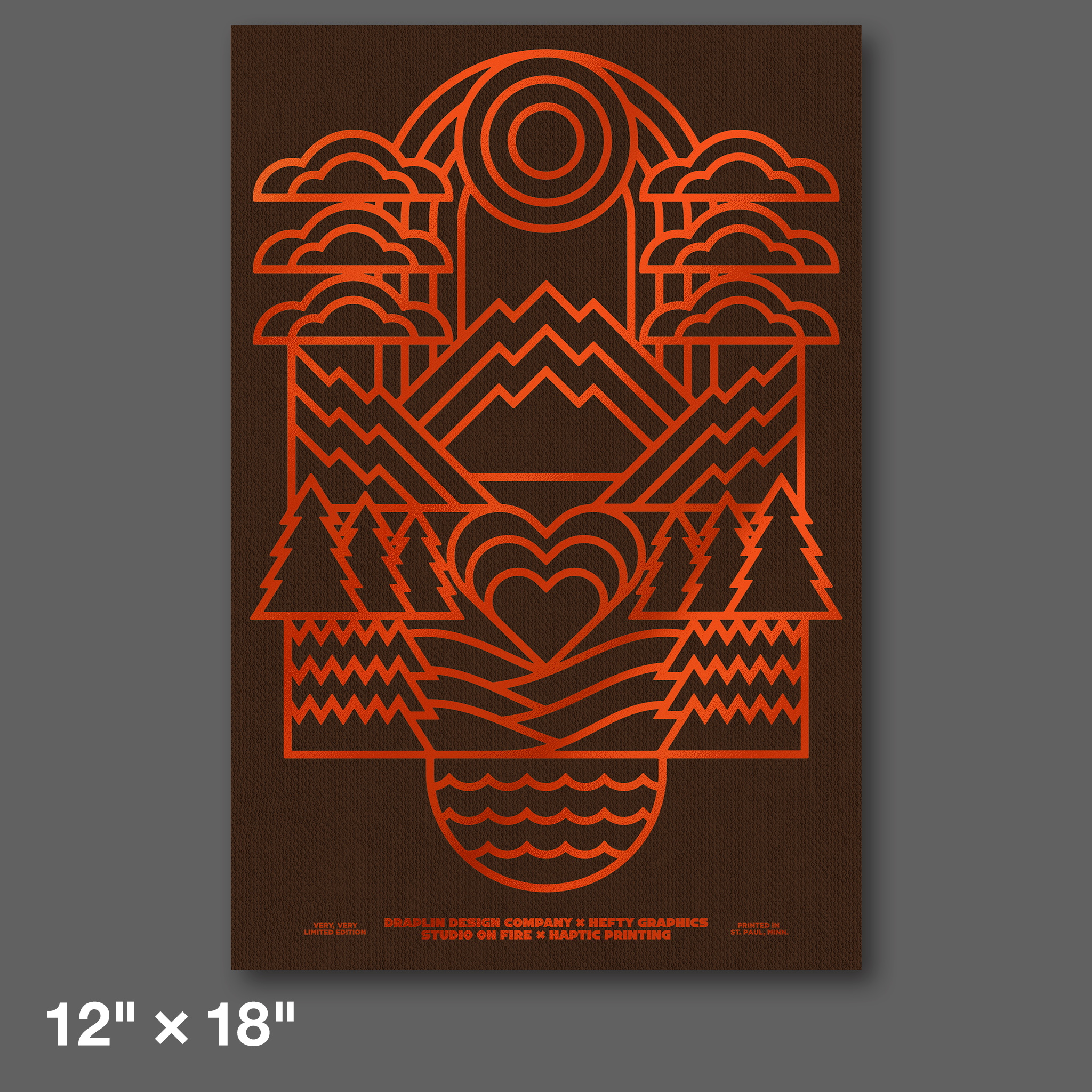 DDC-344 “DDC × SOF - Brown/Orange Foil” Mini Print - 12" × 18"