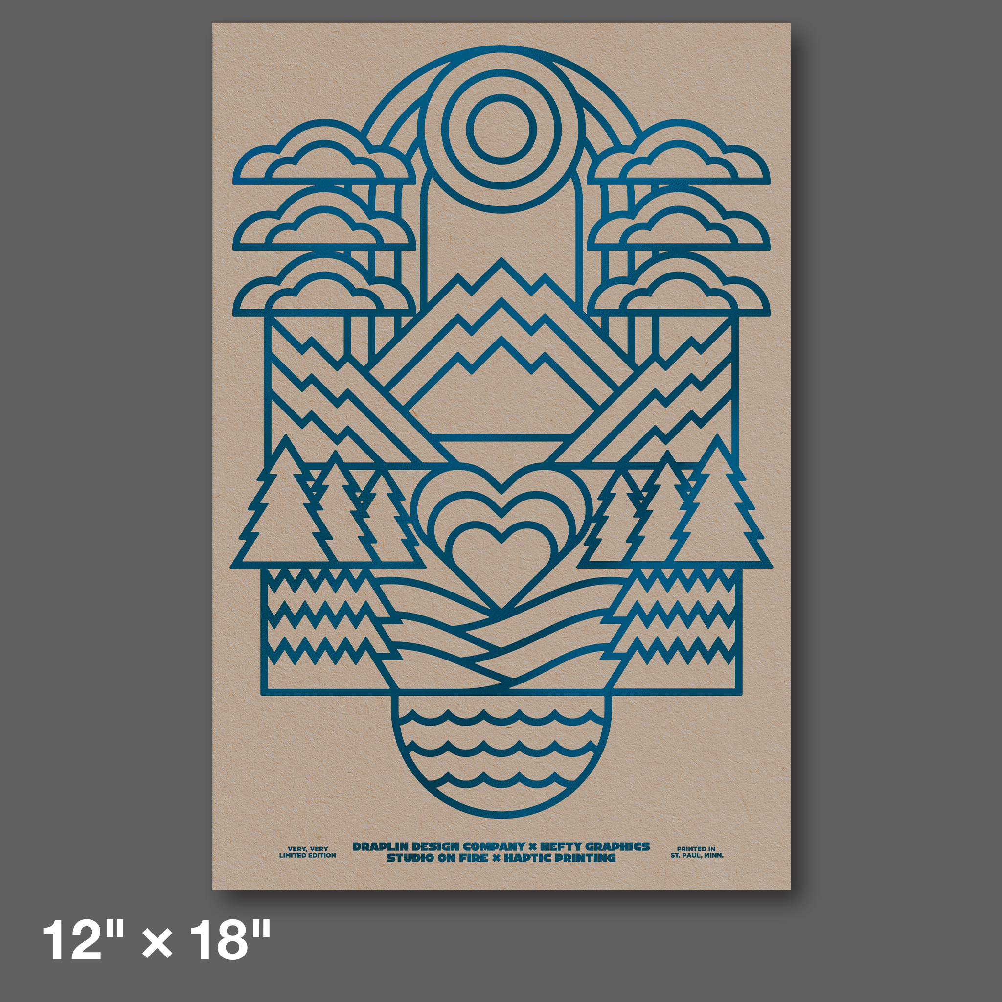DDC-344 “DDC × SOF - Sand/Blue Foil” Mini Print - 12" × 18"