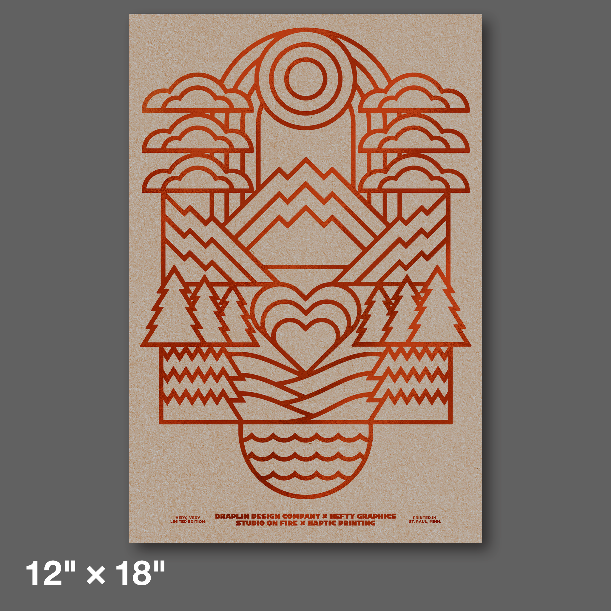DDC-344 “DDC × SOF - Sand/Orange Foil” Mini Print - 12" × 18"