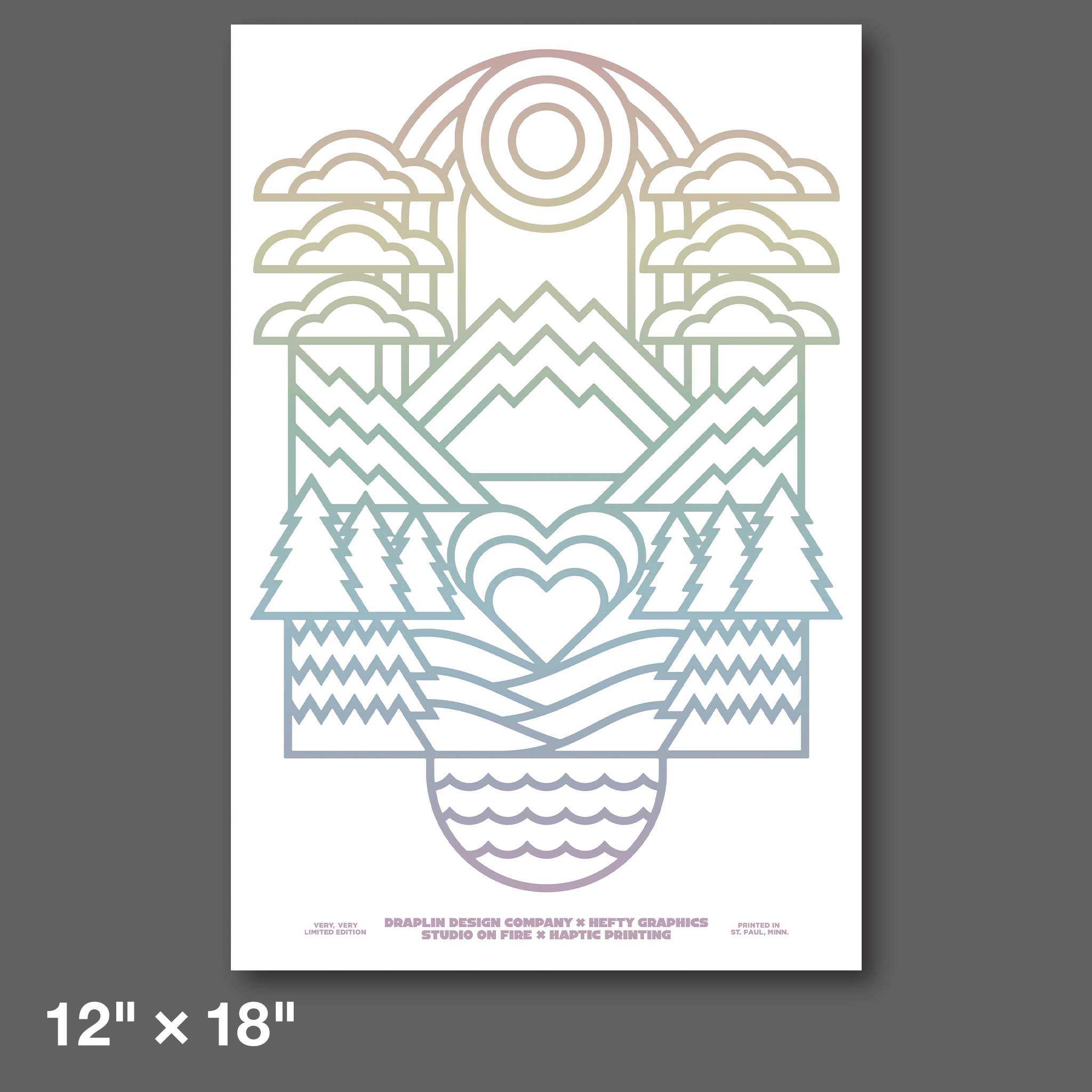 DDC-344 “DDC × SOF - White/Irridescent Foil” Mini Print - 12" × 18"