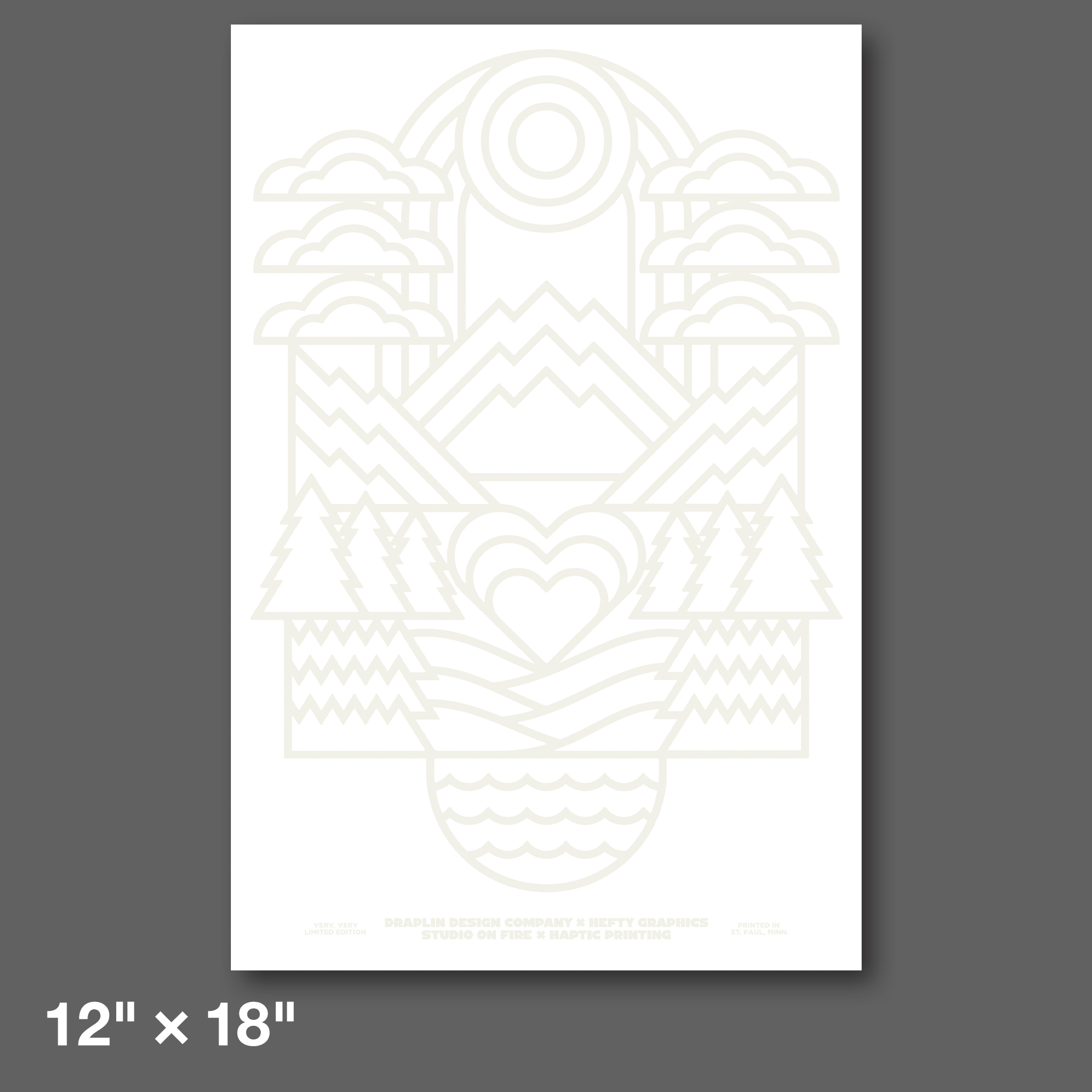DDC-344 “DDC × SOF - White/Soft Beige Foil” Mini Print - 12" × 18"