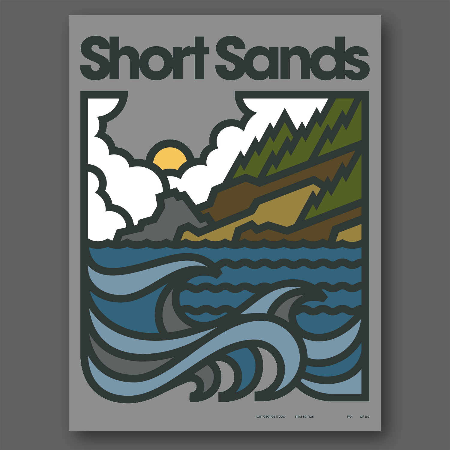 DDC-154 “Short Sands - Gray” Poster