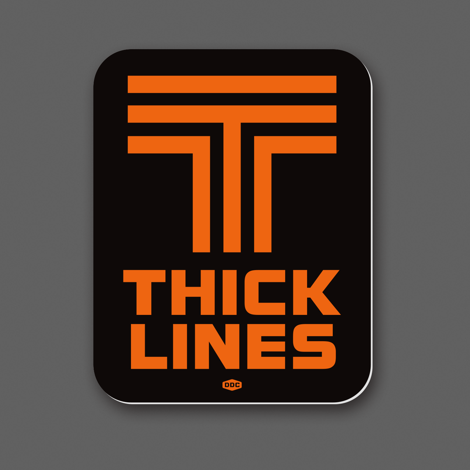 DDC-292 “Thick Lines - Black/Orange” Decal