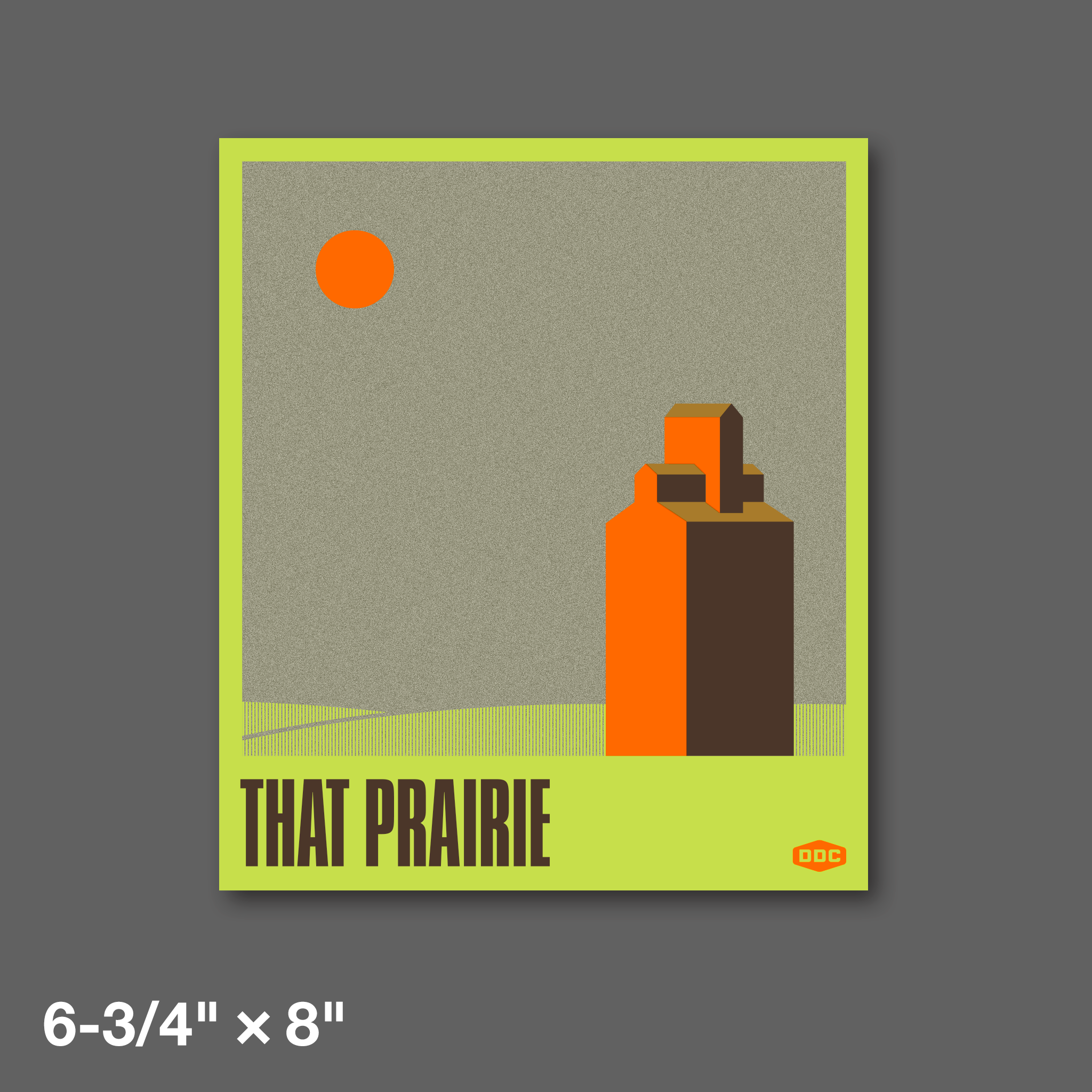 DDC-394 “That Prairie - Green Apple” Mini Print - 6-3/4" × 8"
