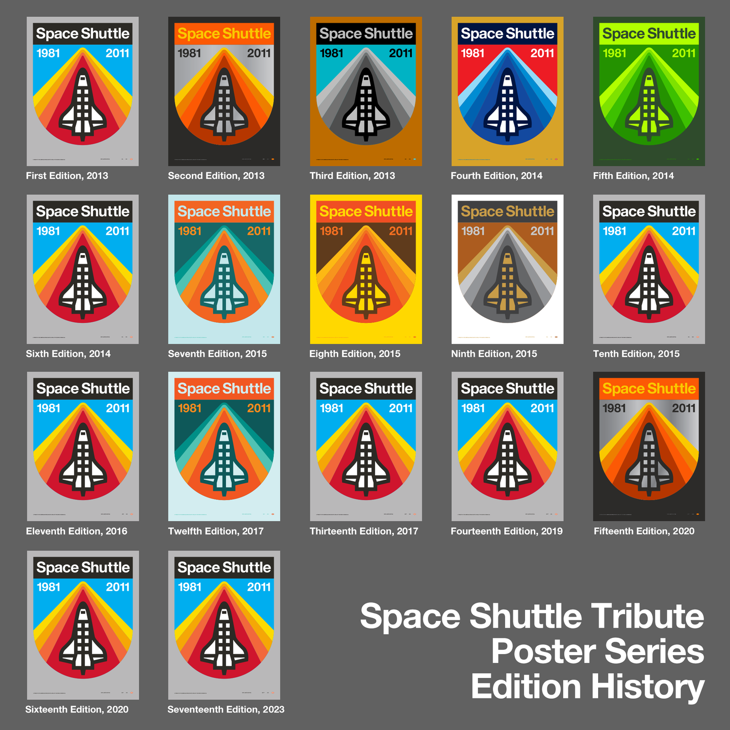 DDC-090 “Space Shuttle Tribute - 9th Edition” Poster — Draplin