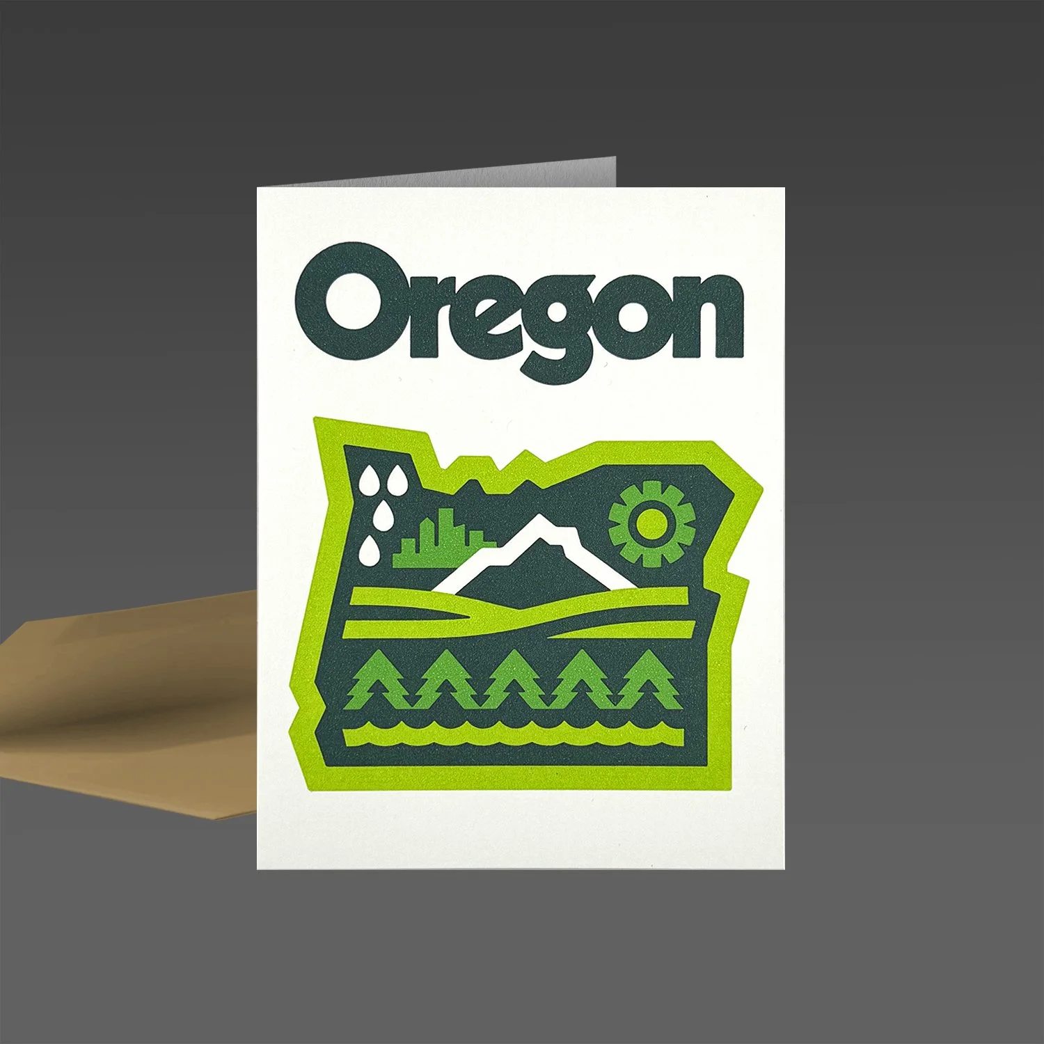 DDC-391-2 “Egg Press - Oregon” Card and Envelope