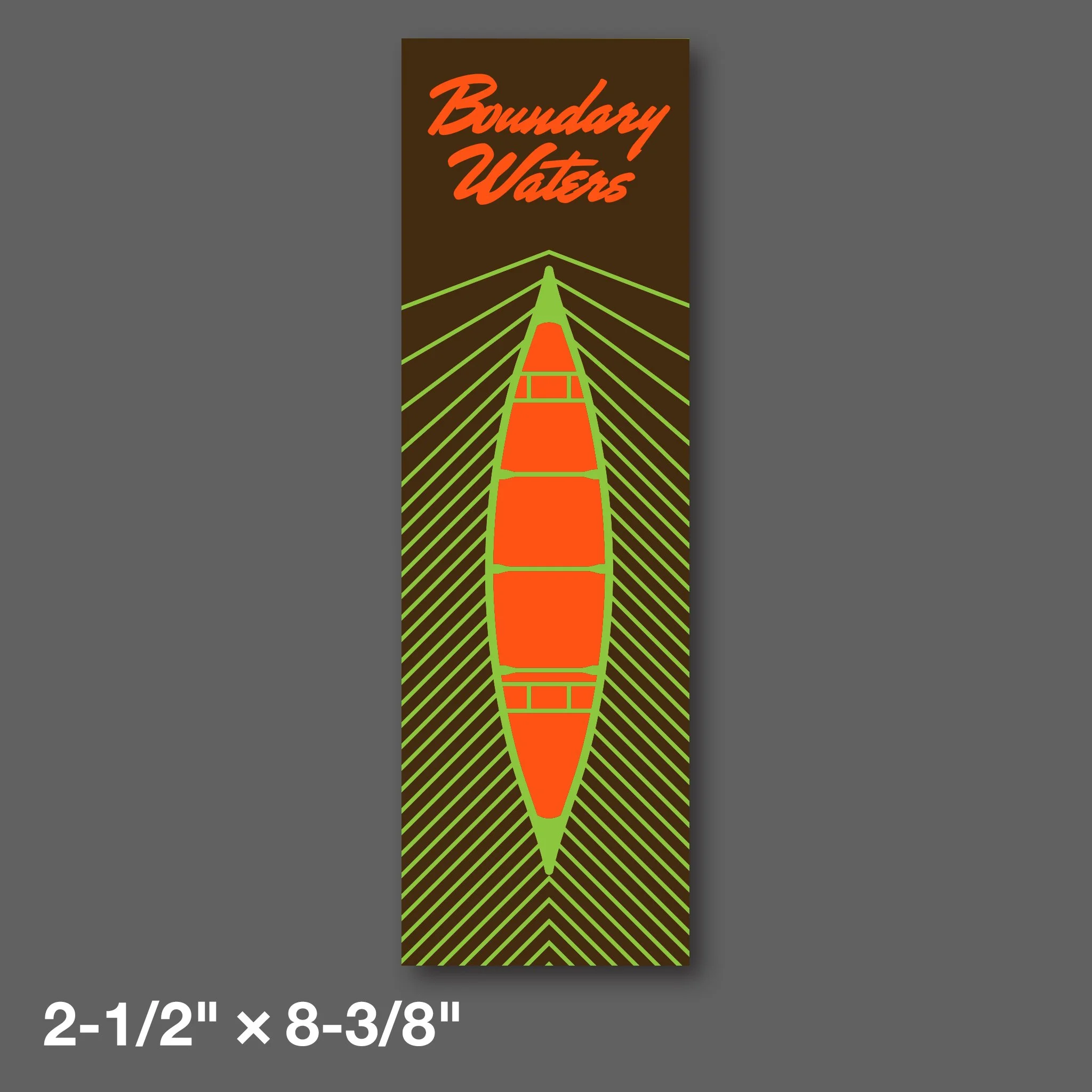 DDC-196 “Boundary Waters - Brown/Green/Orange” Mini Print - 2-1/2" × 8-3/8"
