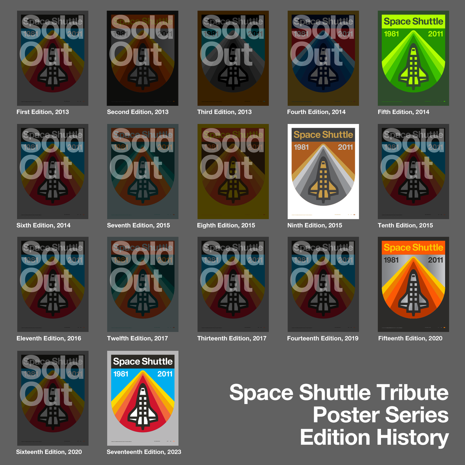 DDC-090 “Space Shuttle Tribute - 9th Edition” Poster — Draplin