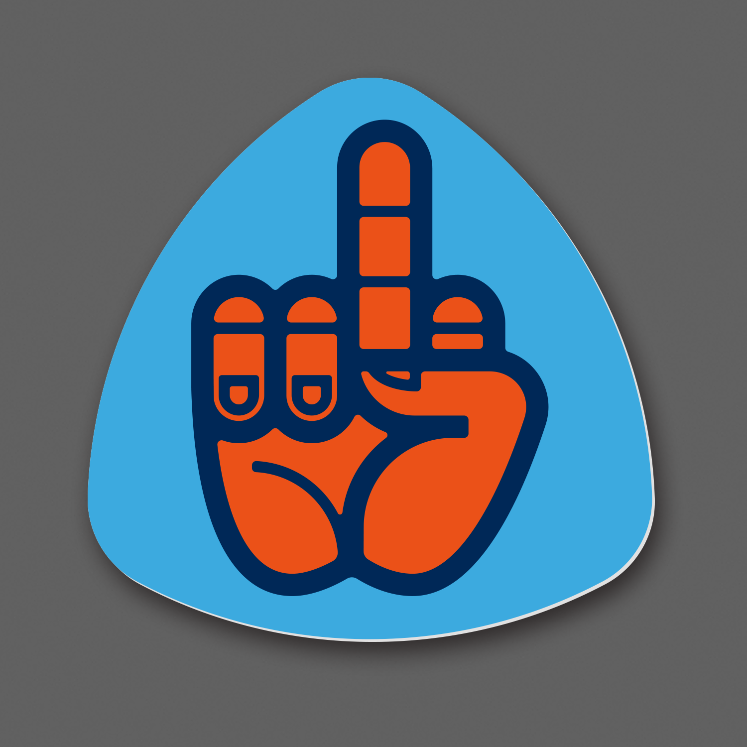 DDC-229 “Middle Finger - Blue” Decal