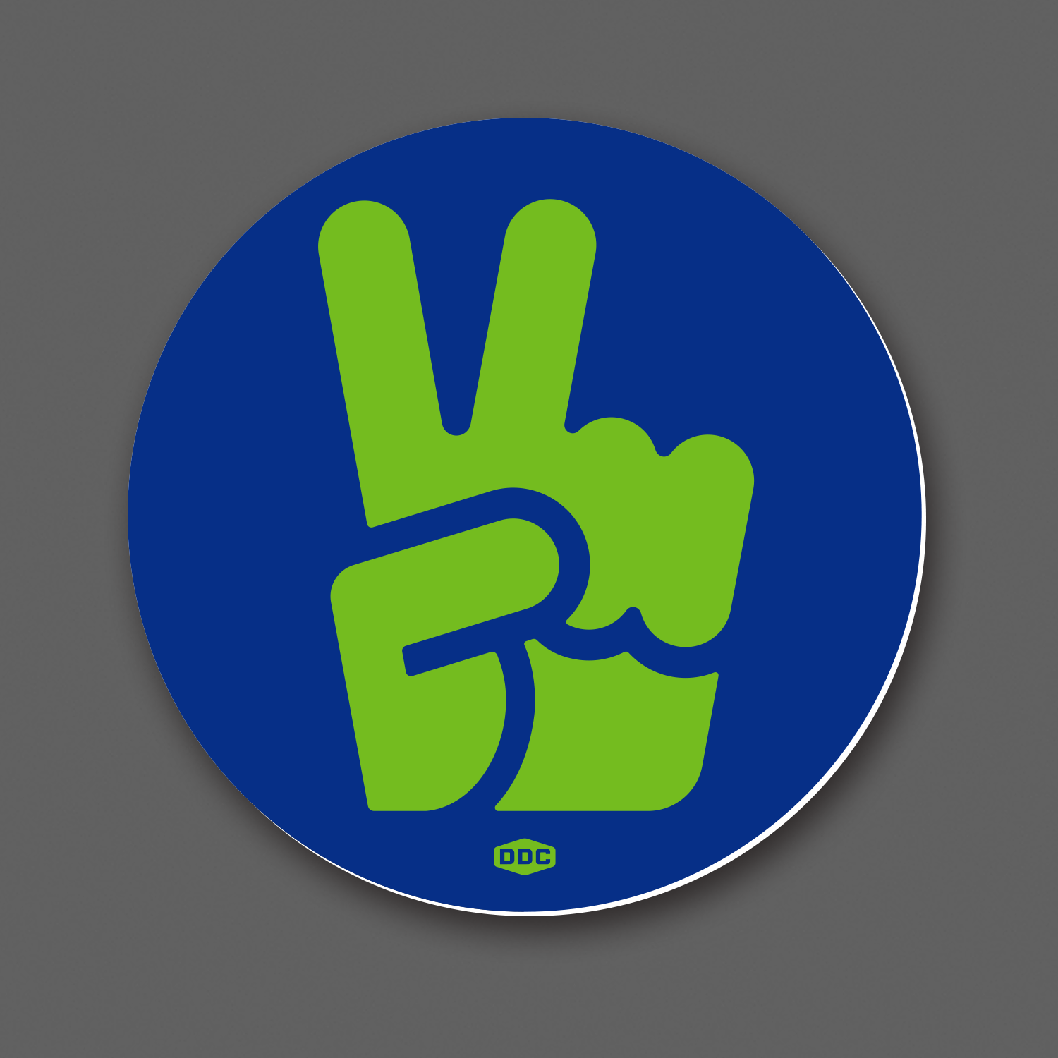 DDC-187 “Peace Fingers - Blue/Green” Decal