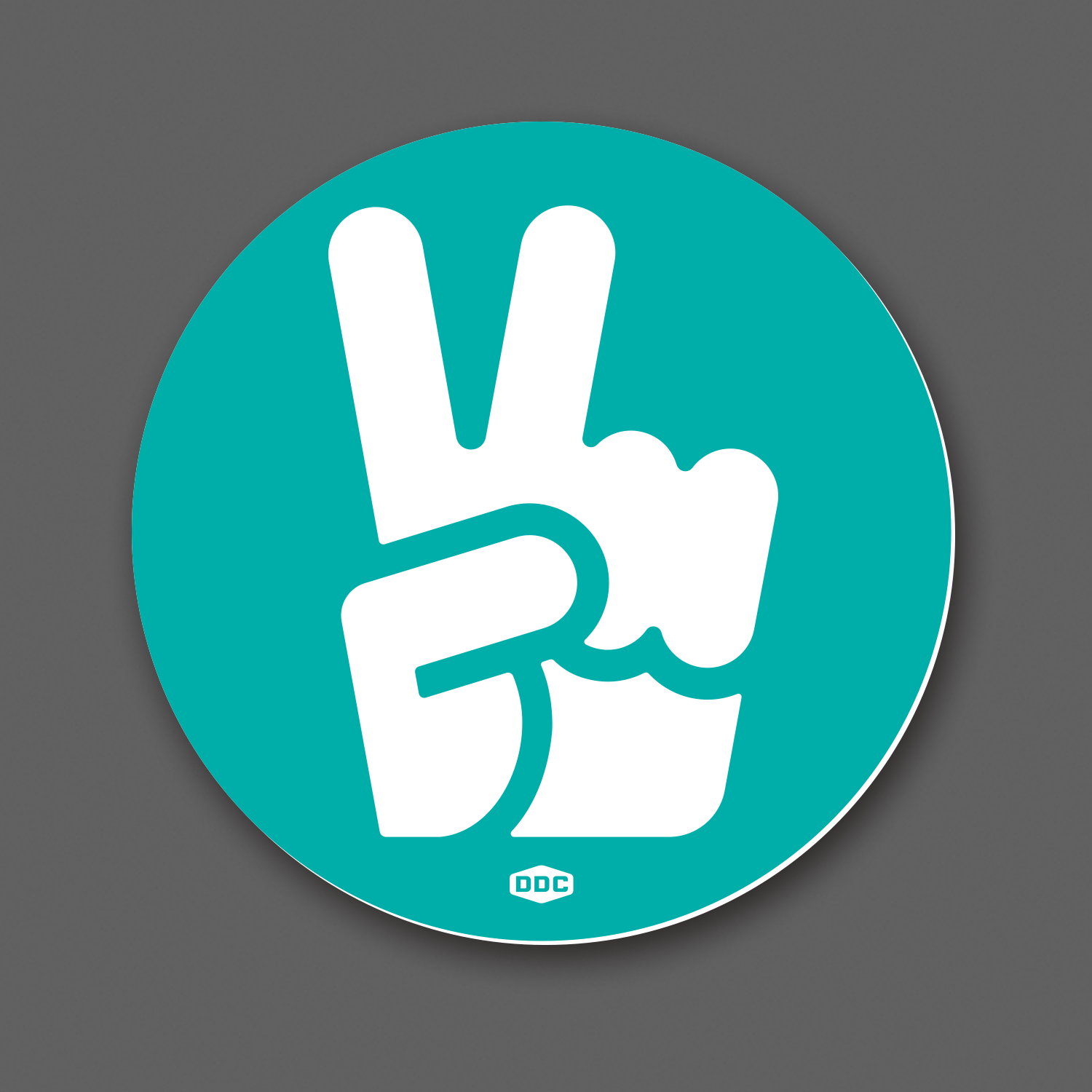 DDC-187 “Peace Fingers - Turquoise” Decal