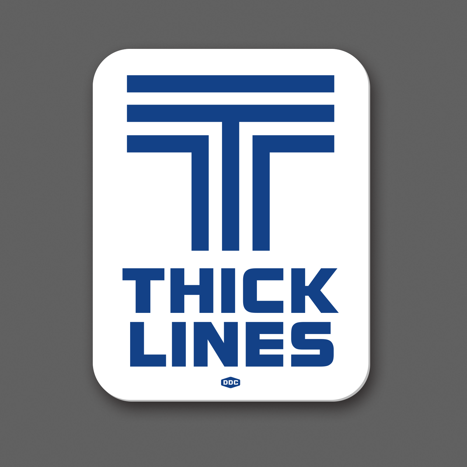 DDC-292 “Thick Lines - White/Blue” Decal