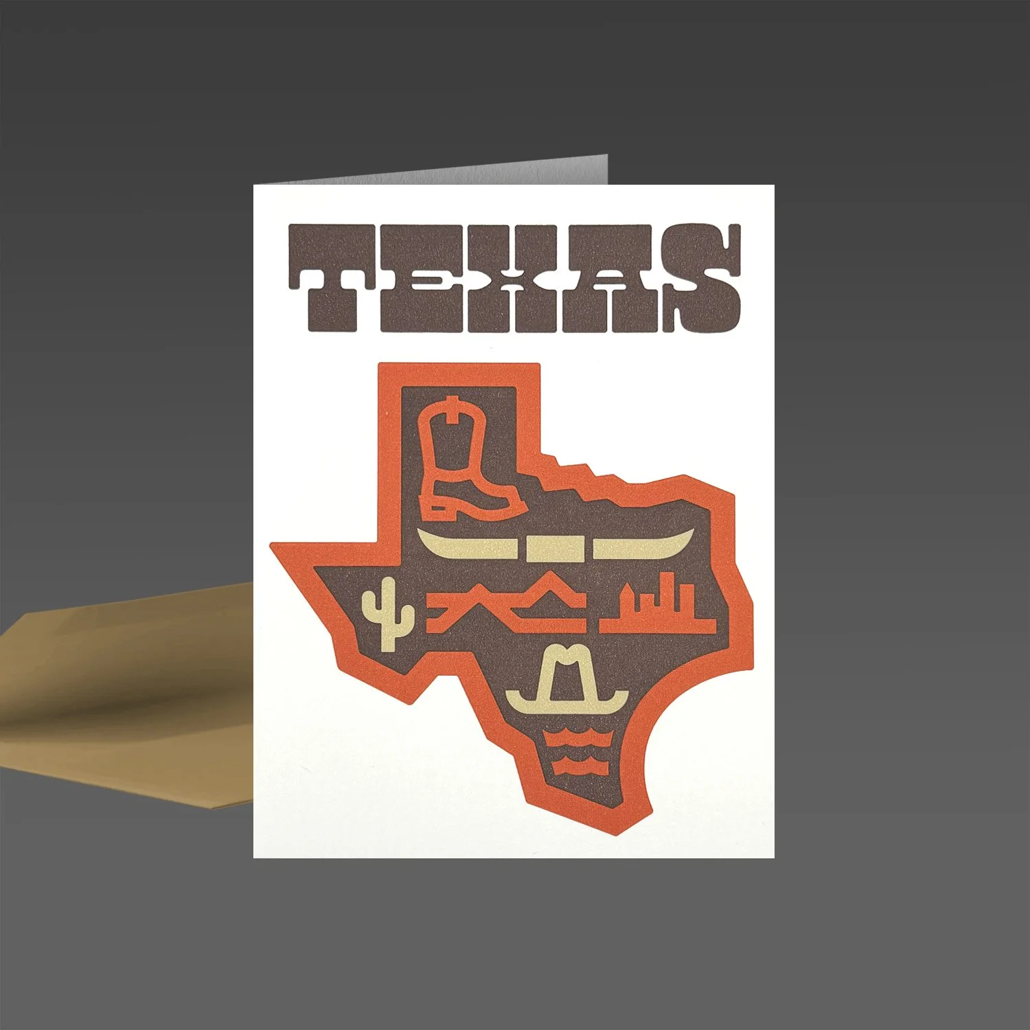 DDC-391-5 “Egg Press - Texas” Card and Envelope