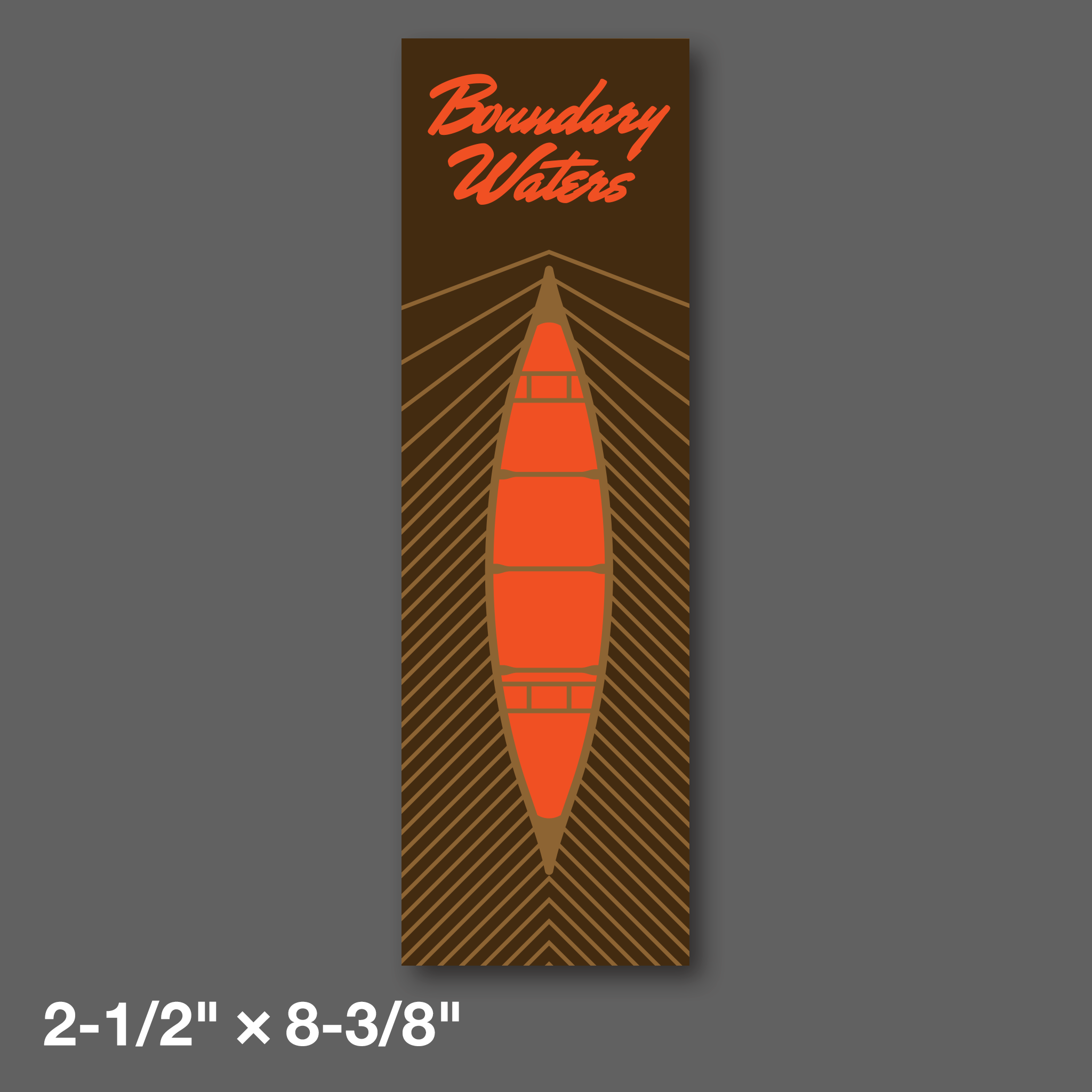 DDC-196 “Boundary Waters - Brown” Mini Print - 2-1/2" × 8-3/8"