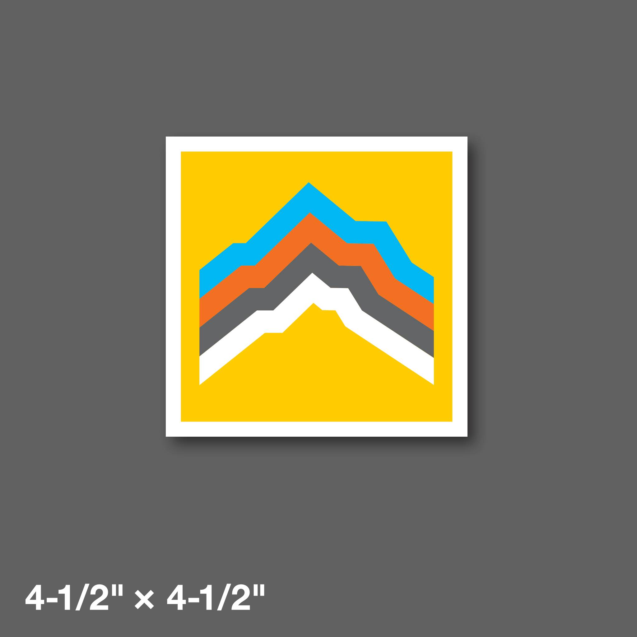 DDC-091 “Thick Lines Peaks” Mini Print - 4-1/2" × 4-1/2"