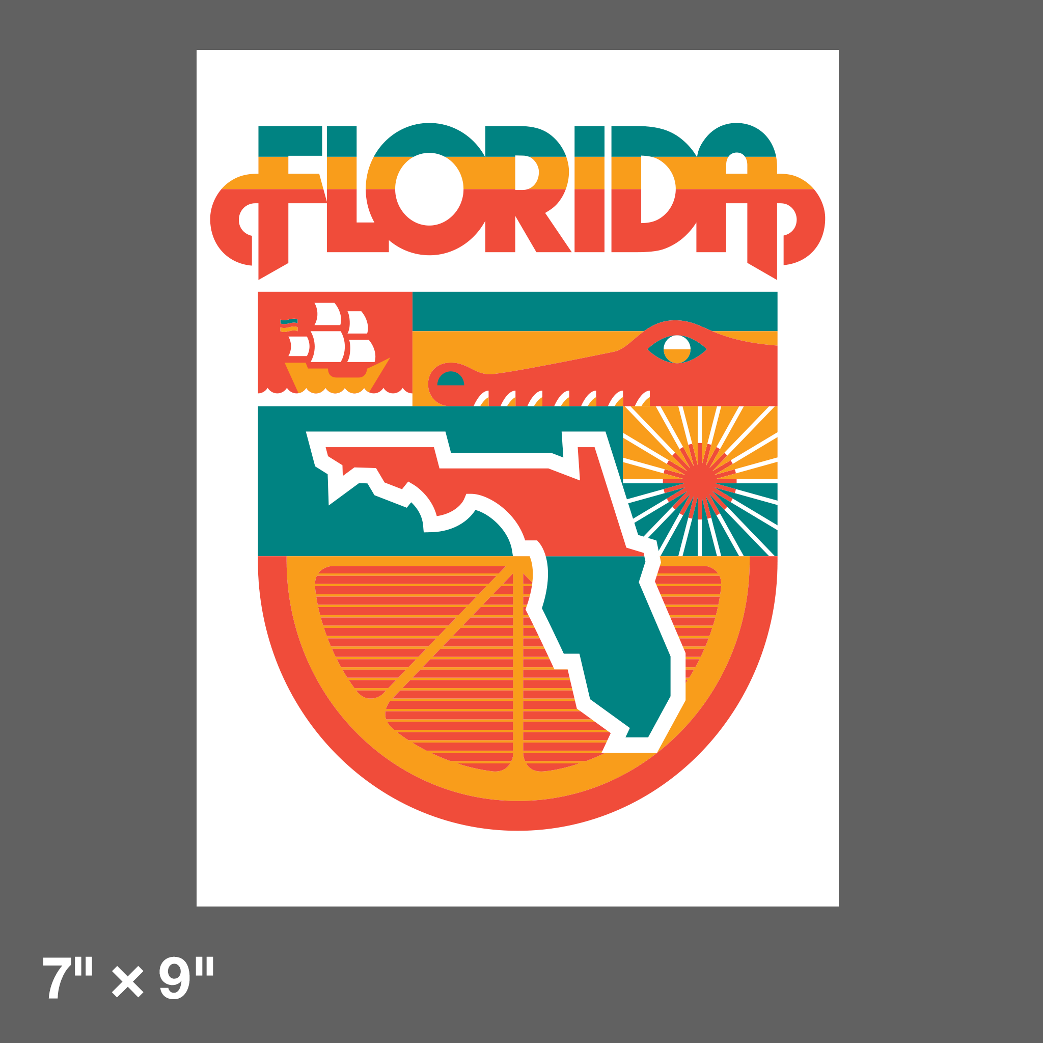 DDC-050 “Florida” Mini Print - 7" × 9"