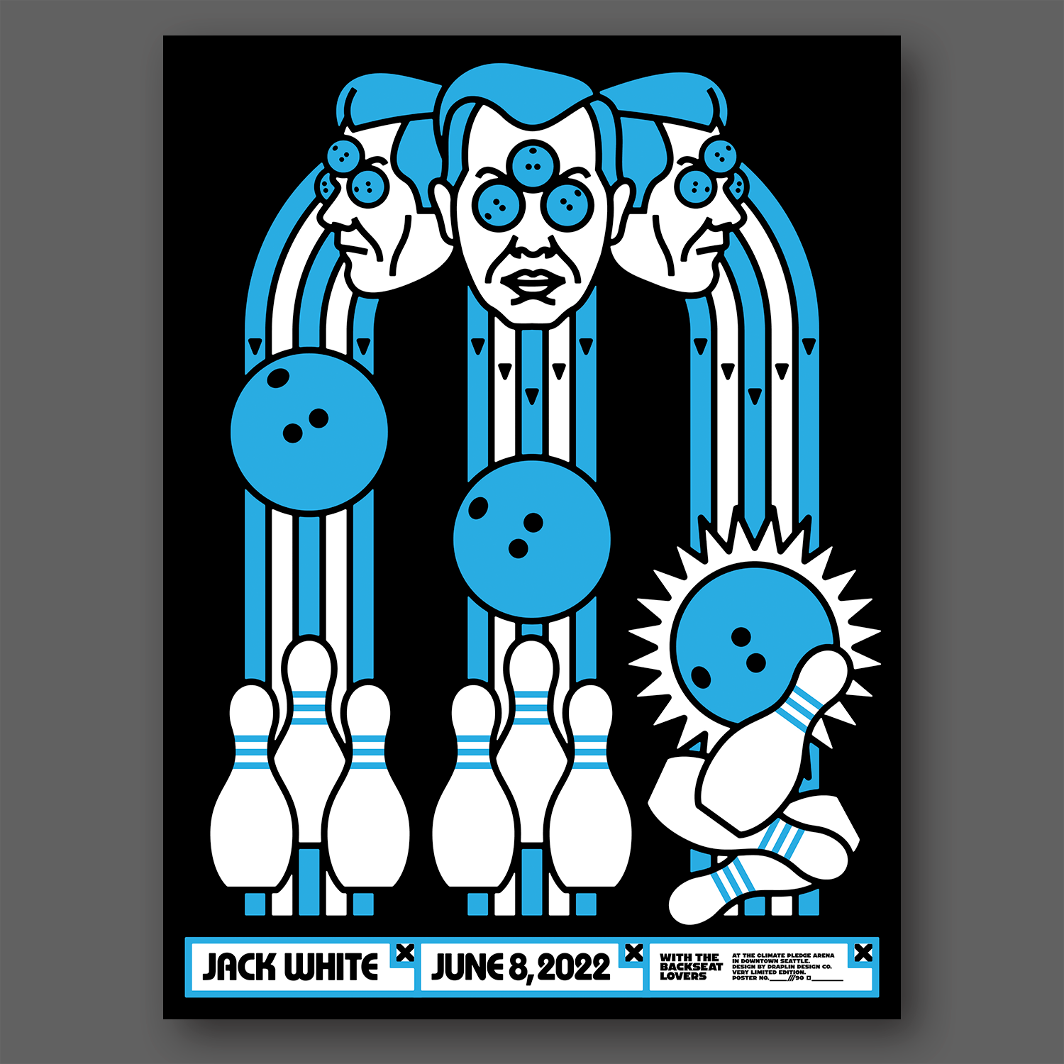 DDC-307 “Jack White, Seattle, 6/8/2022 - Black Variant” Poster