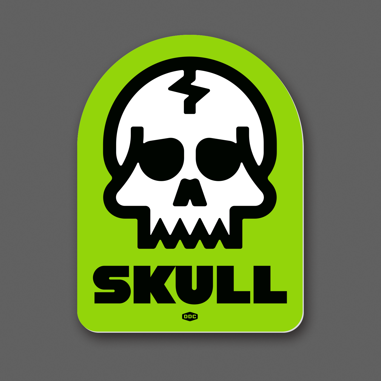 DDC-290 “Skull Tombstone - Acid/Green” Decal