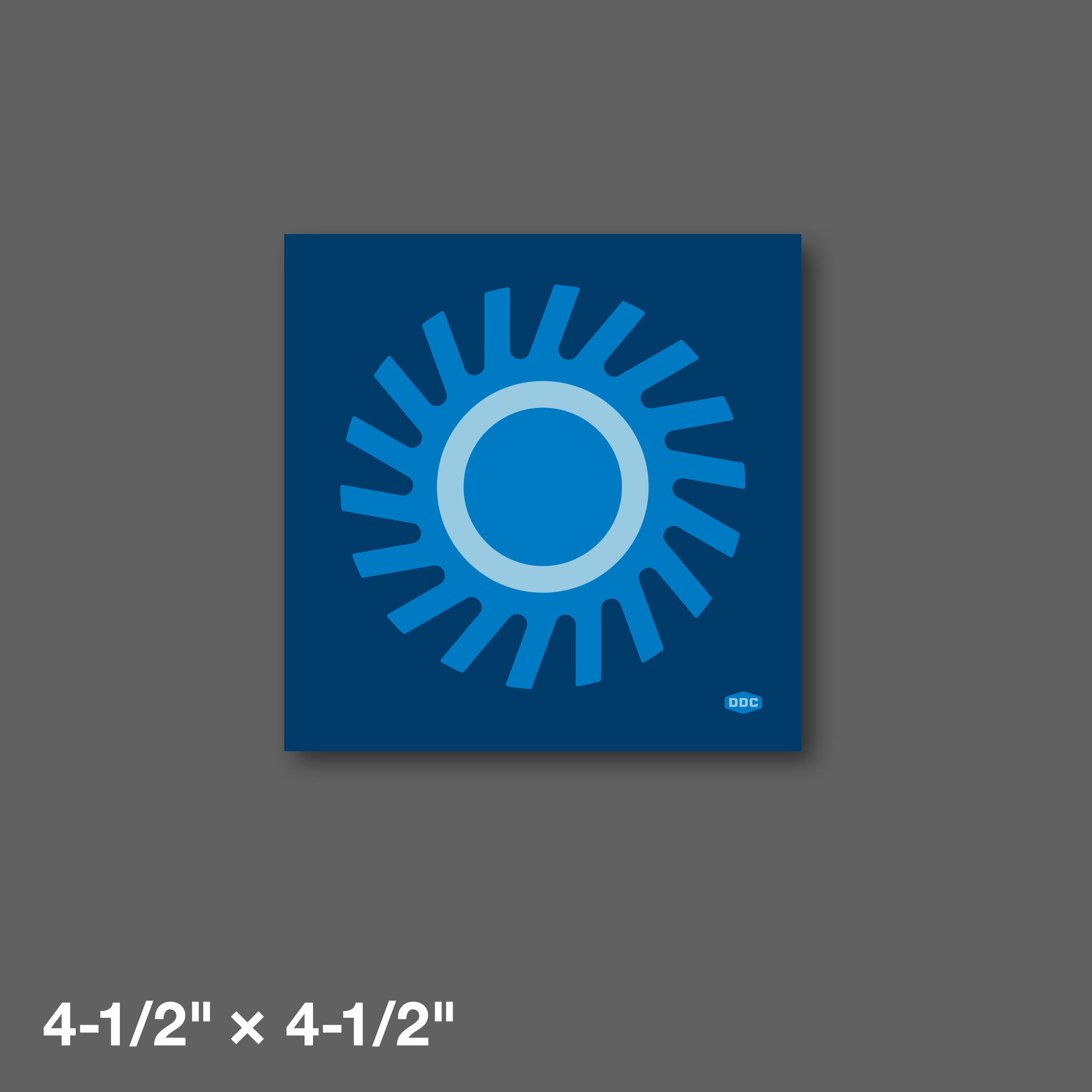 DDC-196 “Blue Earth Sun” Mini Print - 4-1/2" × 4-1/2"